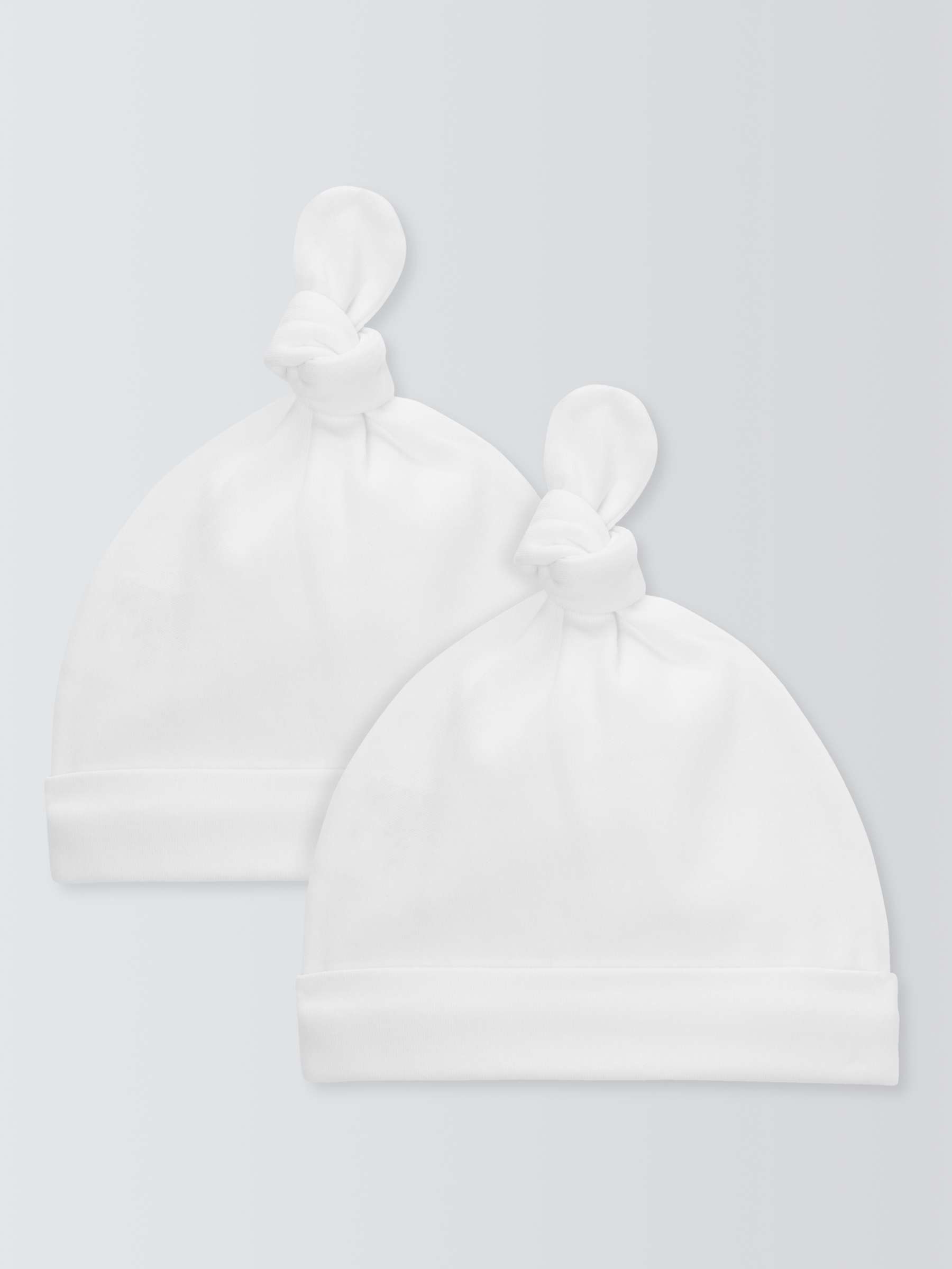 Buy John Lewis Baby Cotton Hat, Pack of 2, White Online at johnlewis.com