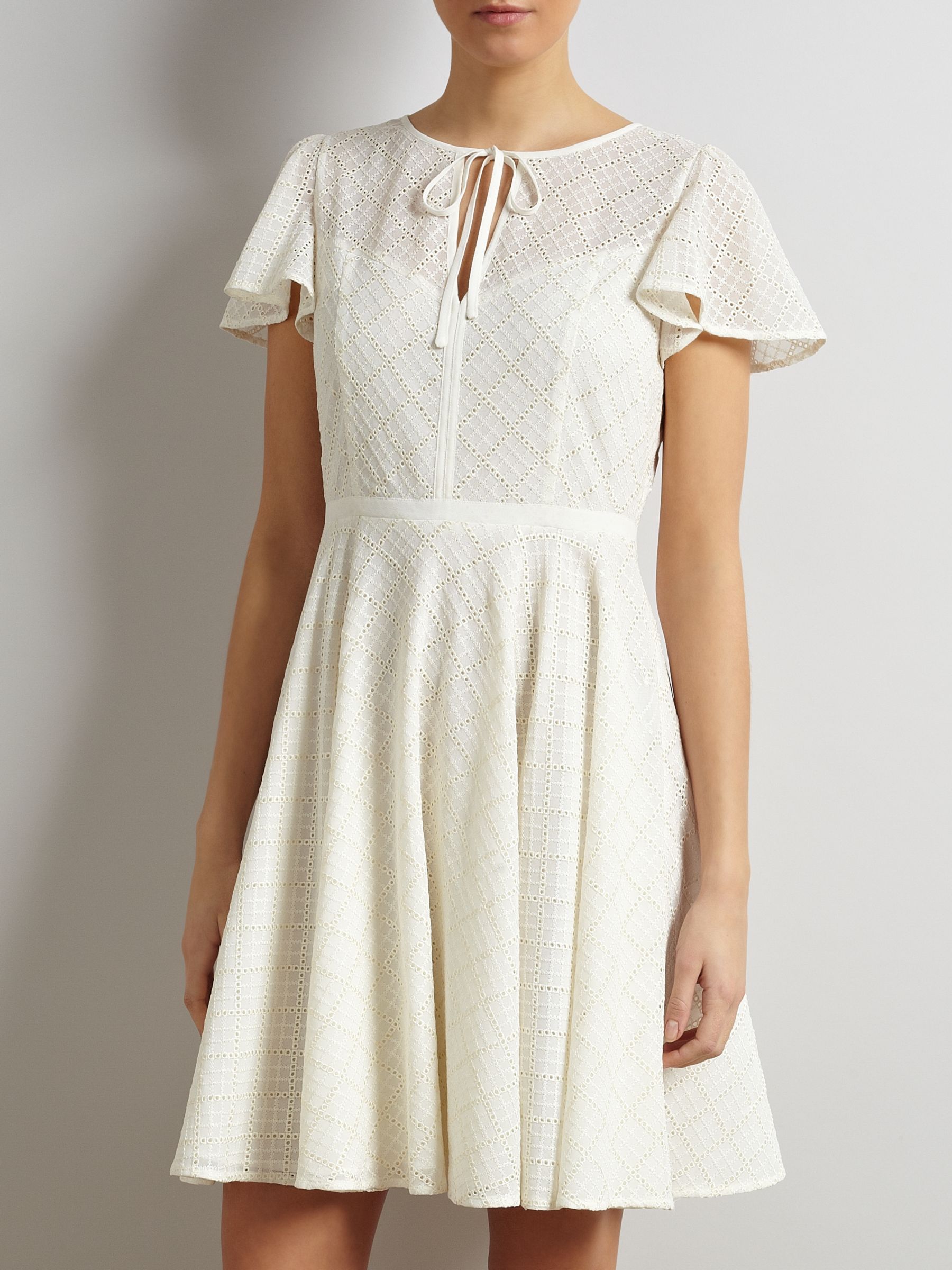 Buy Somerset by Alice Temperley Broderie Dress, Cream | John Lewis