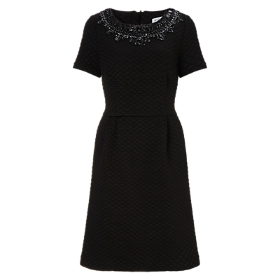 Gina Bacconi Diamond Stitch Jersey Dress, Black