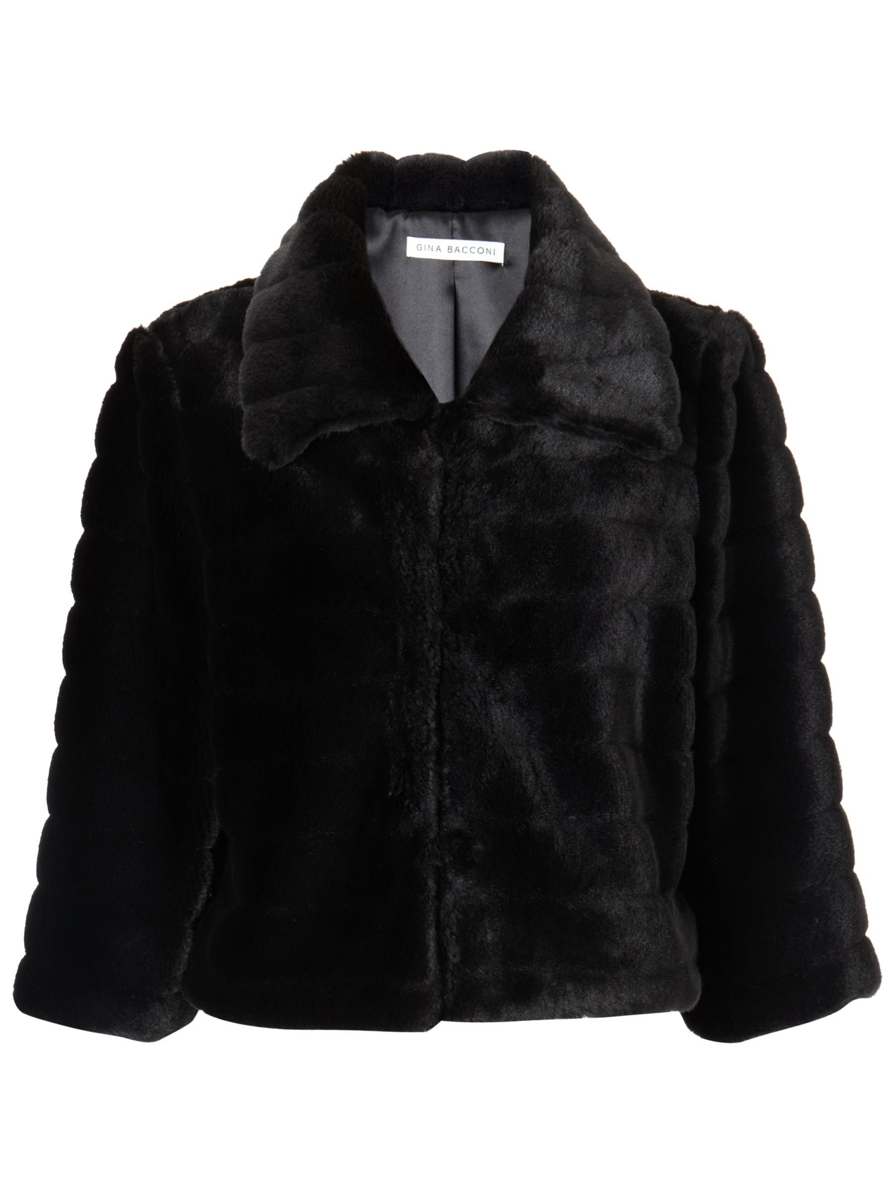 Gina Bacconi Faux Fur Jacket, Black