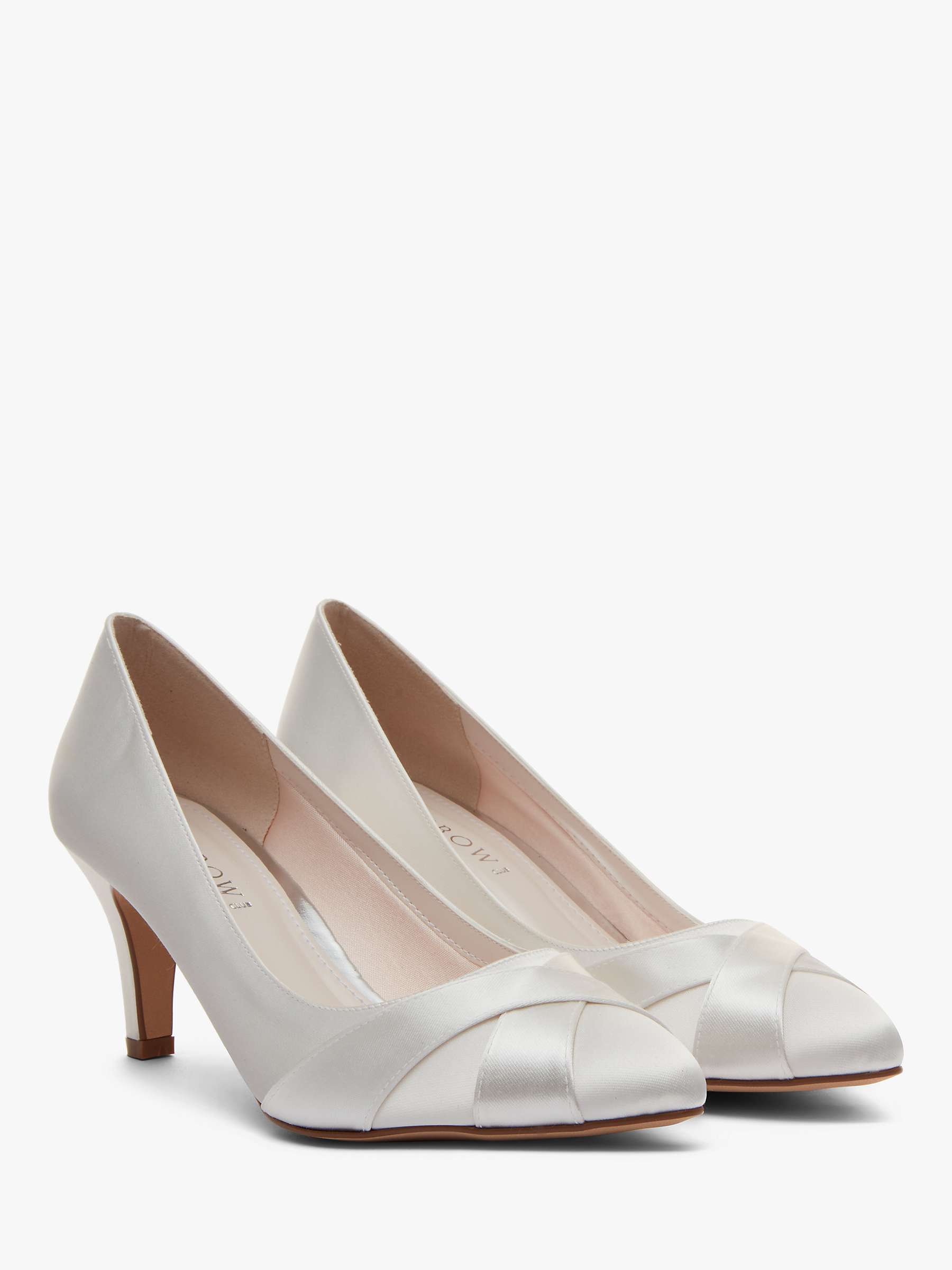 Buy Rainbow Club Lexi Satin Toe Point Court Shoes, Ivory Online at johnlewis.com