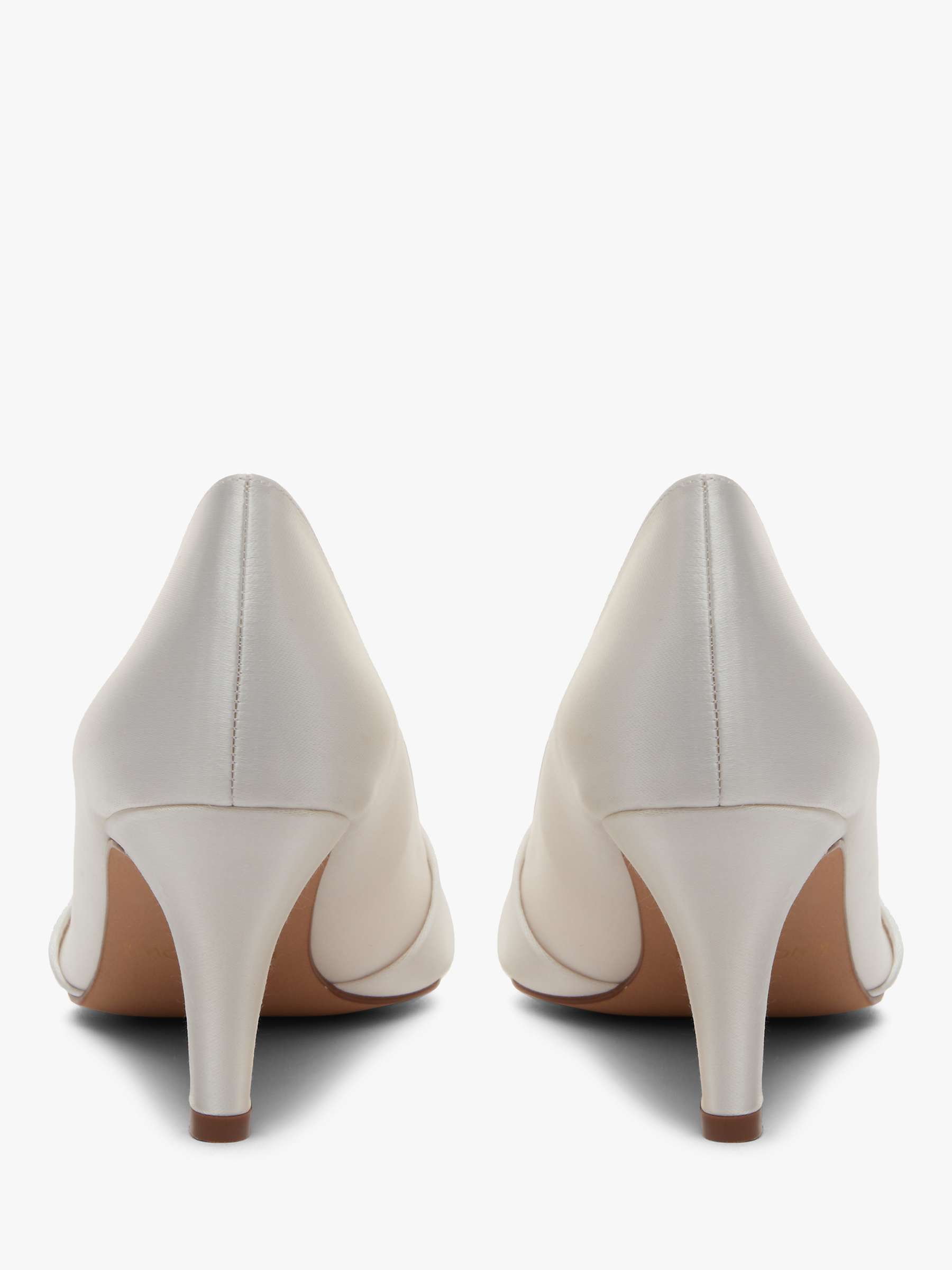 Buy Rainbow Club Lexi Satin Toe Point Court Shoes, Ivory Online at johnlewis.com