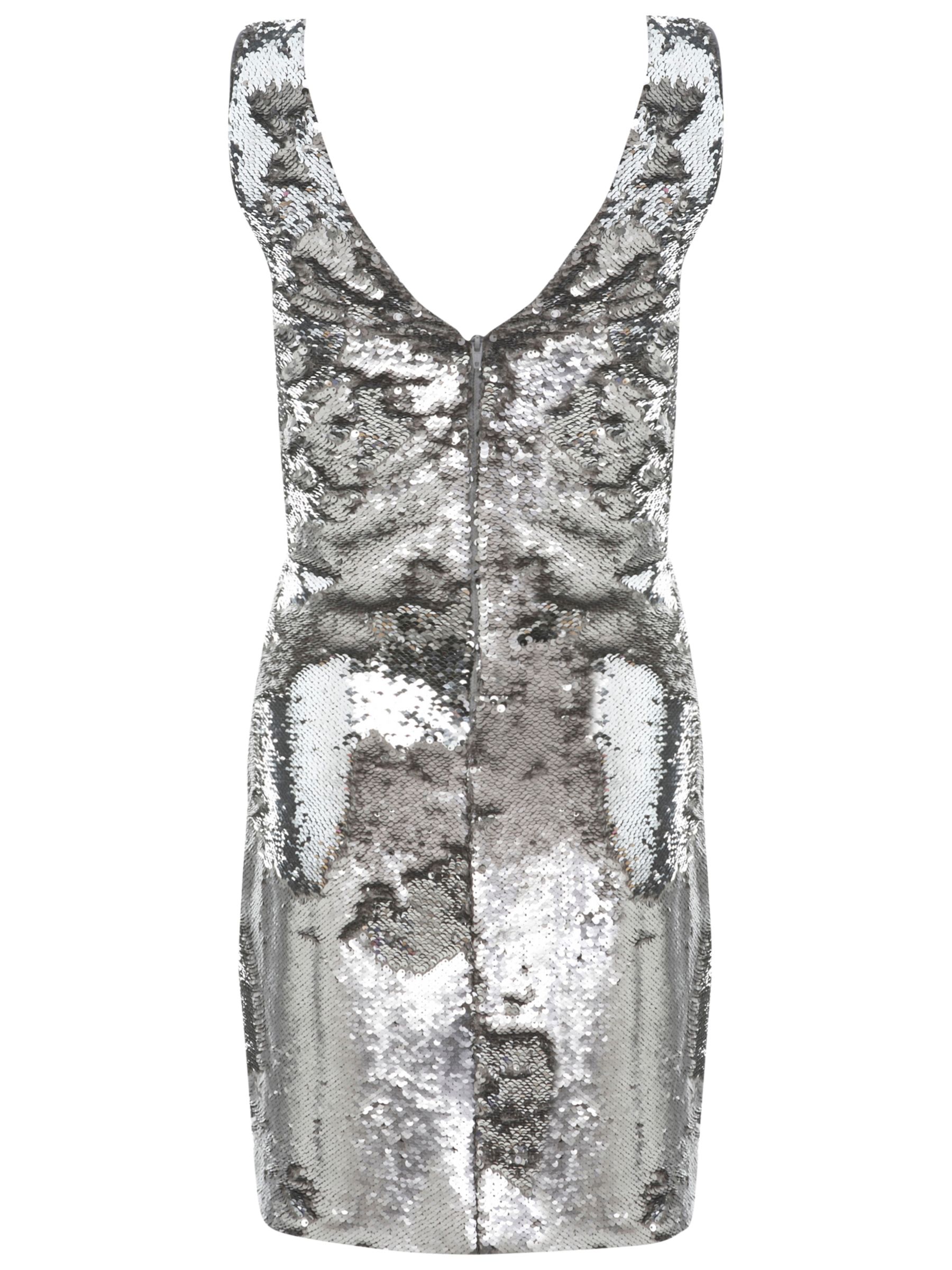 miss selfridge silver dress