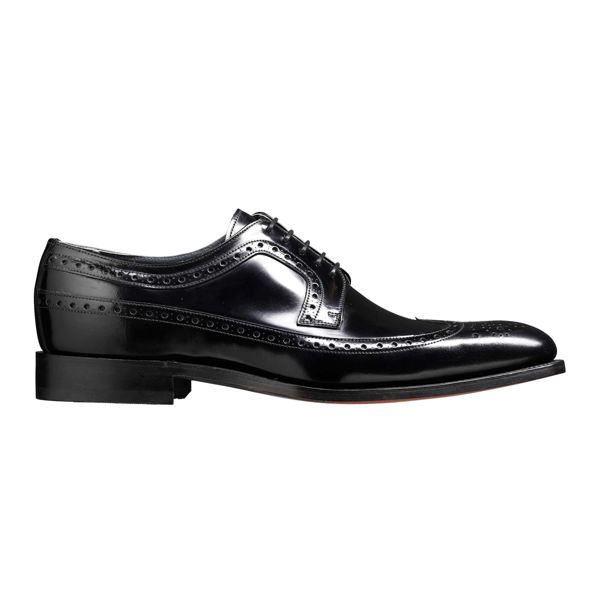 Buy Barker Woodbridge Leather Brogue Derby Shoes, Black Online at johnlewis.com