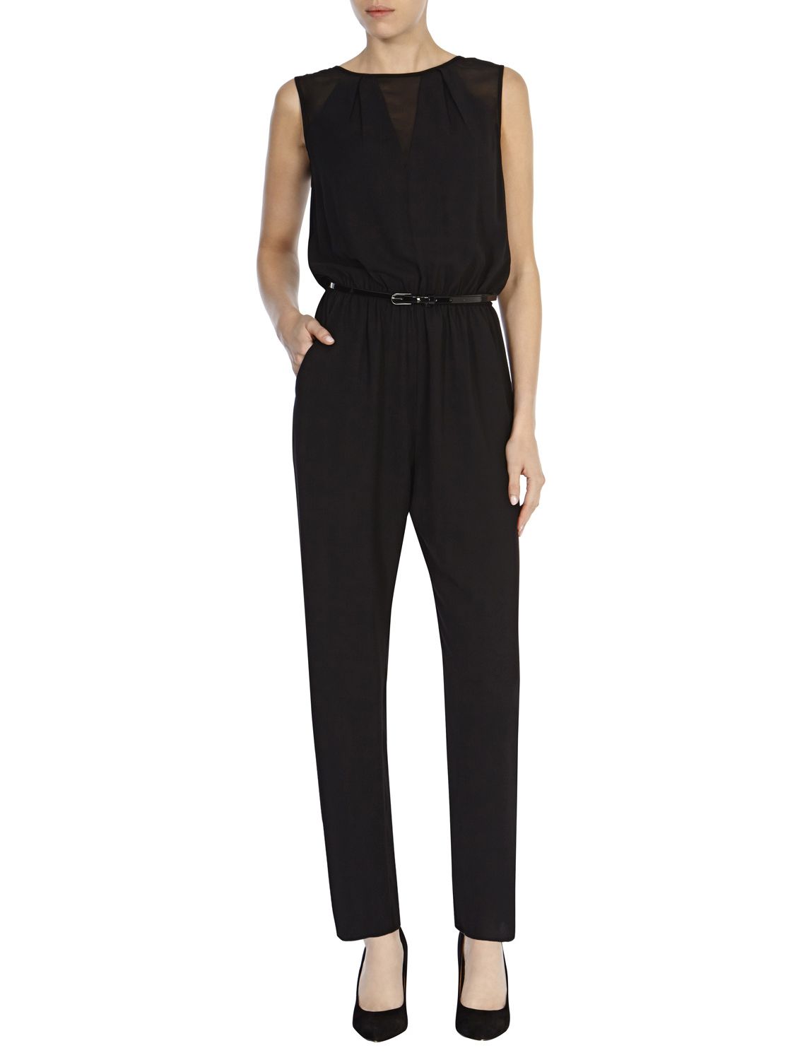 black skinny leg jumpsuit