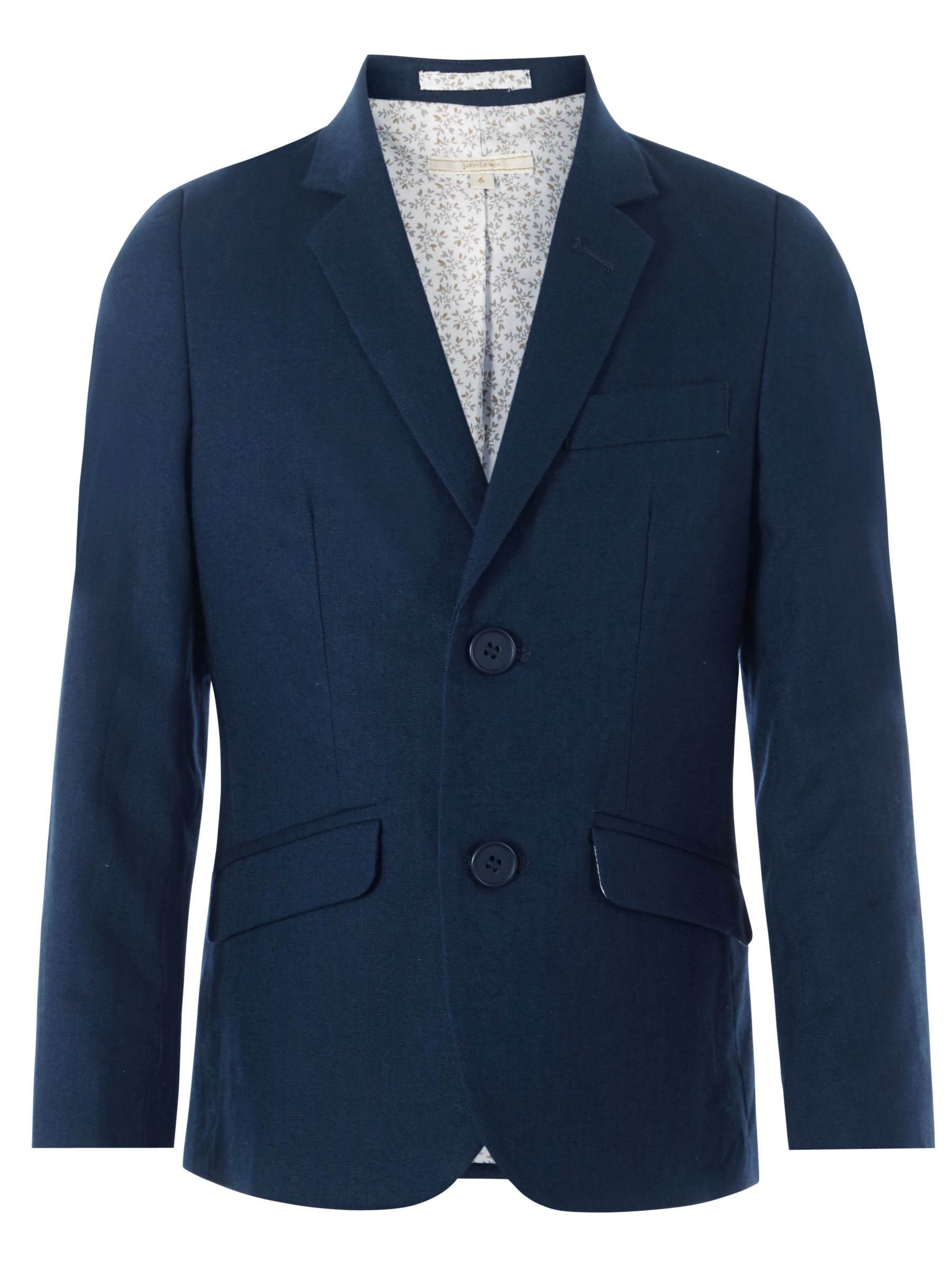 Buy John Lewis Heirloom Collection Boys' Linen-Blend Jacket, Navy ...