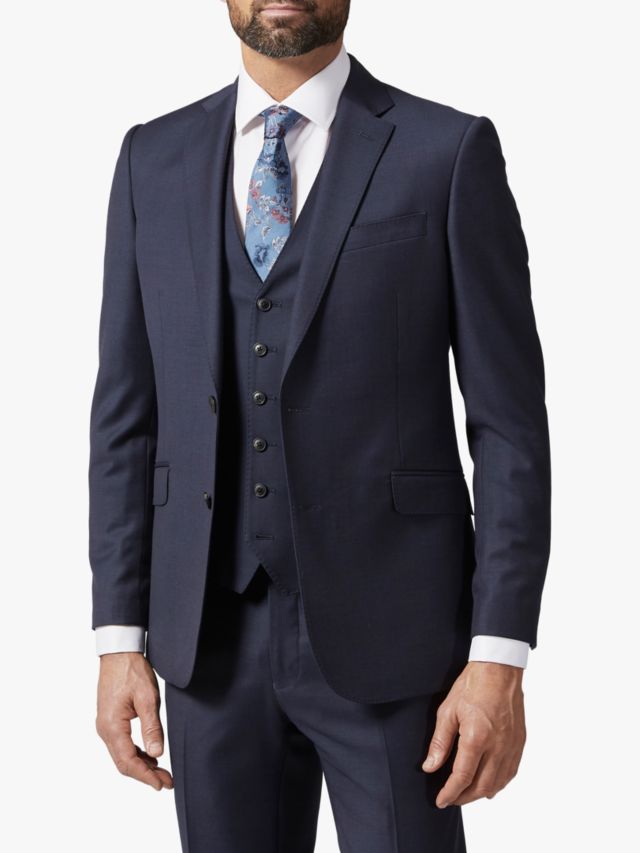 Richard James Mayfair Pick and Pick Suit Jacket, Navy, 44S