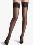 Wolford Satin Touch 20 Denier Stay Ups, Nearly Black