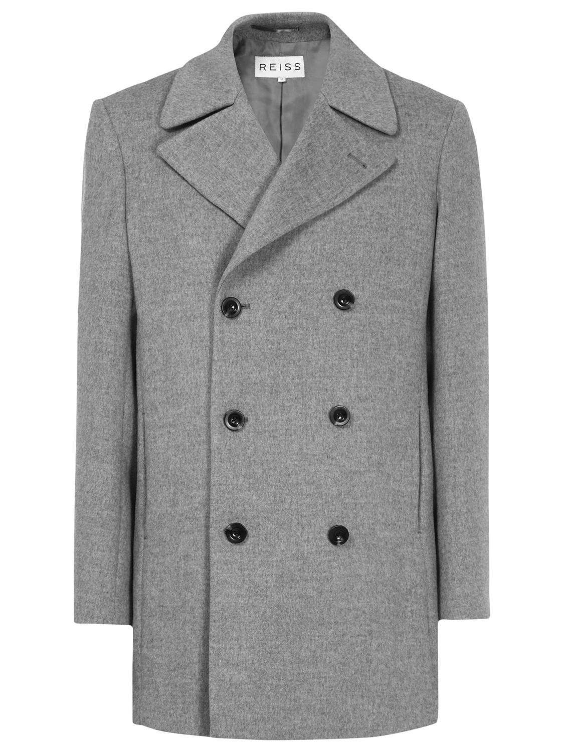 Buy Reiss Clooney Double Breasted Coat, Grey Online at johnlewis.com