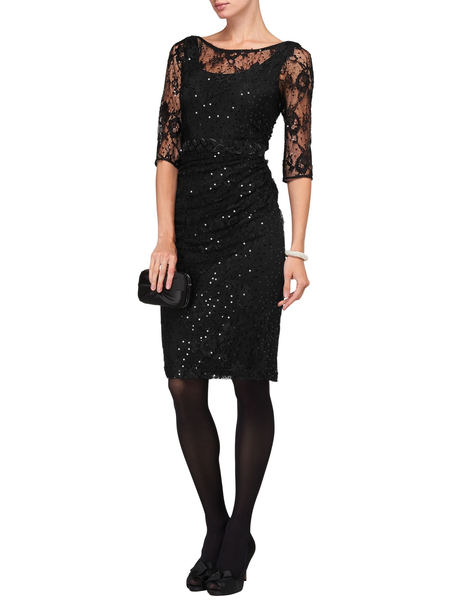 phase eight black sequin dress