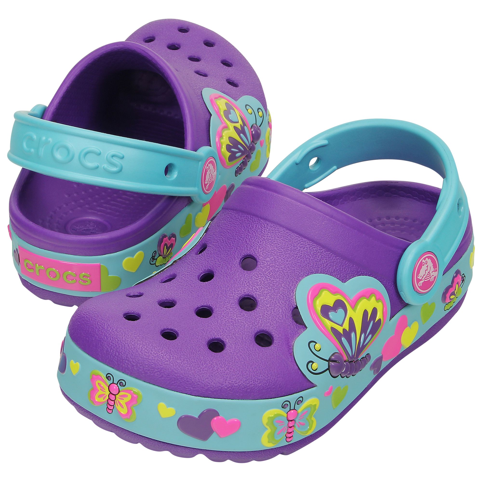 crocs butterfly light up