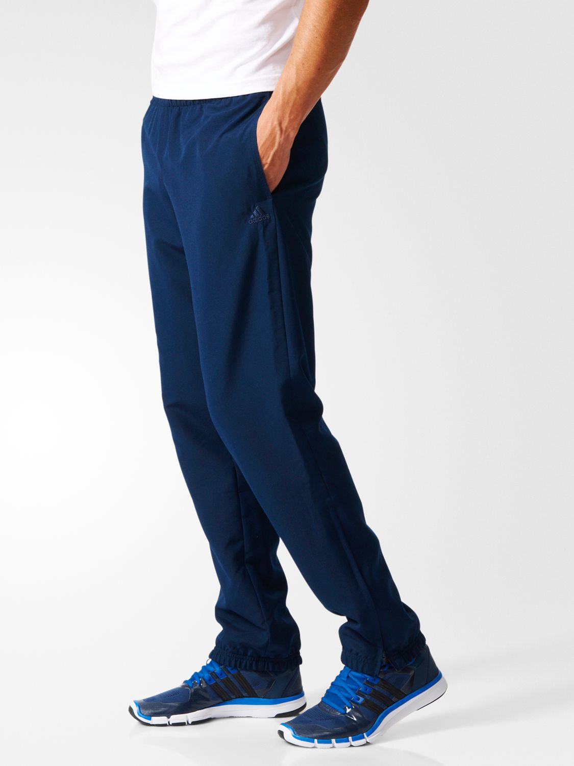 adidas cuffed tracksuit bottoms in navy