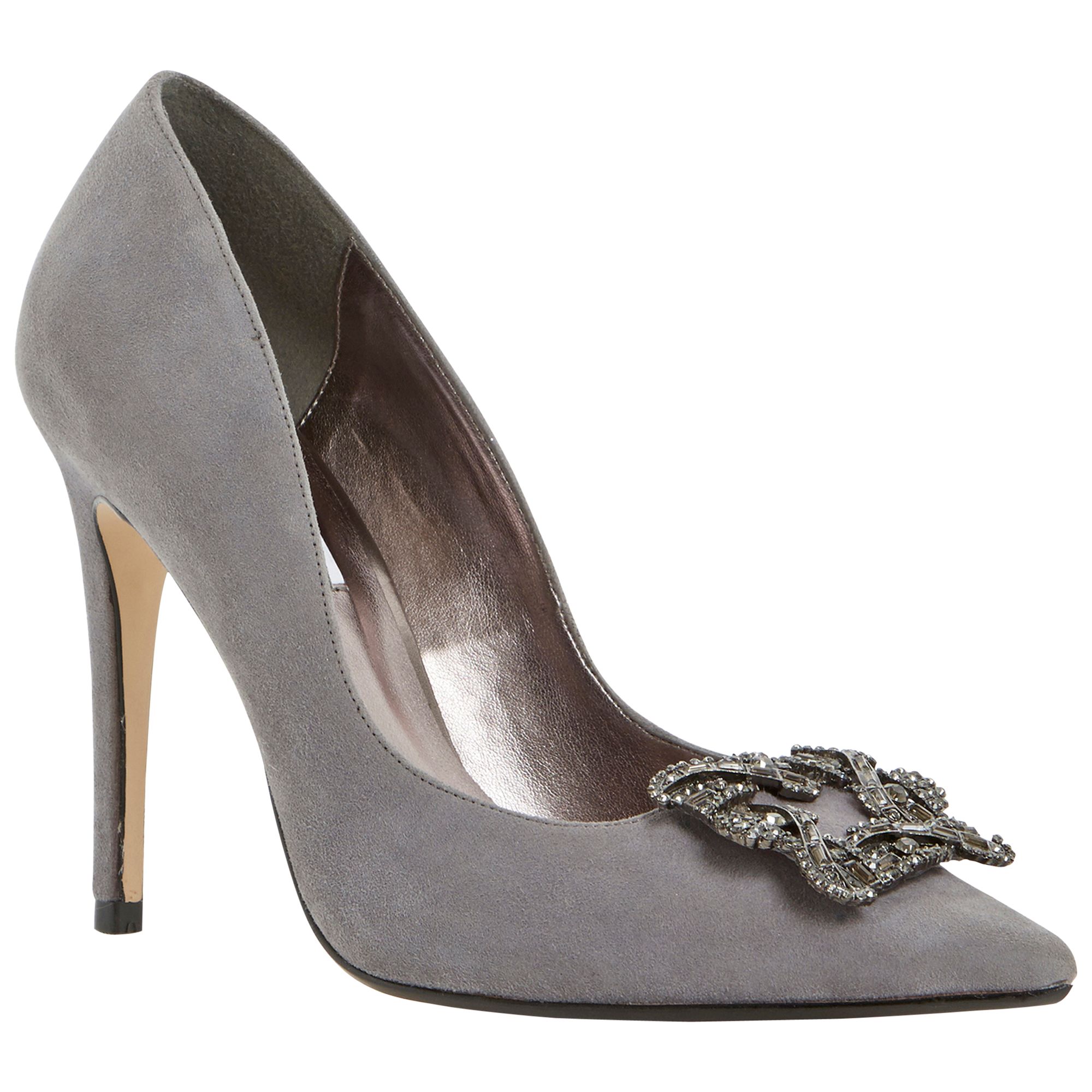 Buy Dune Breanna Jewelled Brooch Court Shoes | John Lewis