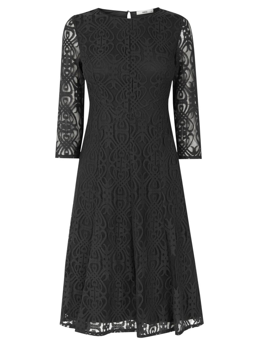 baroque lace overlay party dress