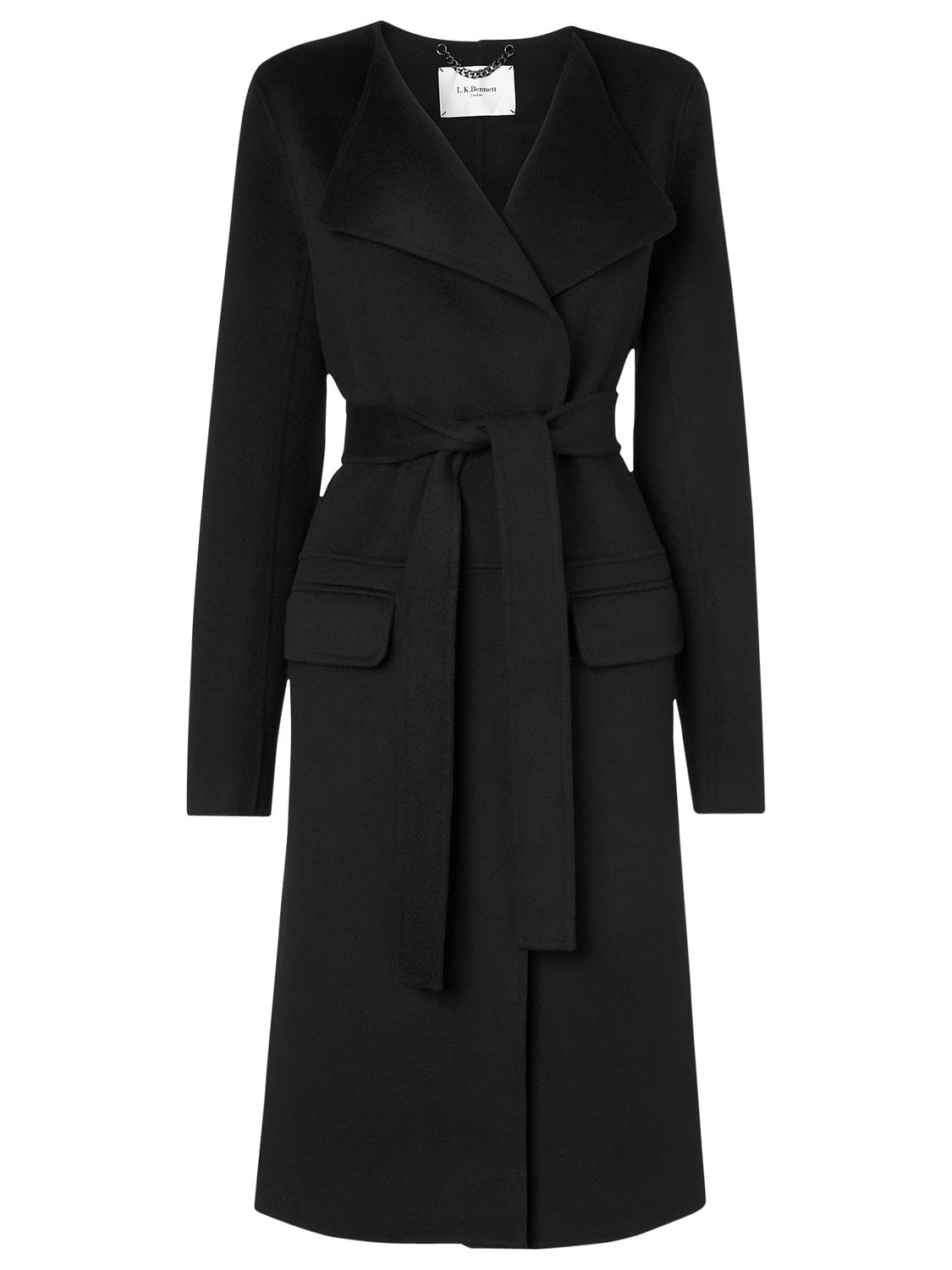 L.K. Bennett Lindi Coat, Black at John Lewis & Partners