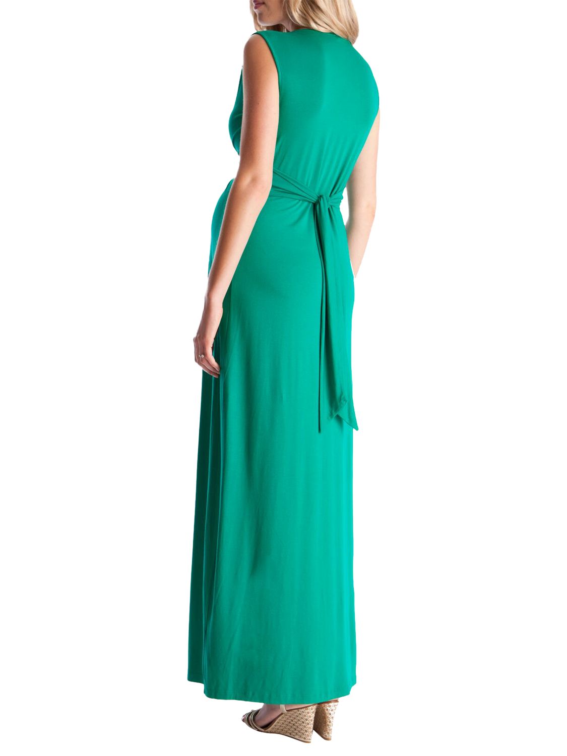 Séraphine Knot Front Maxi Maternity Dress, Emerald