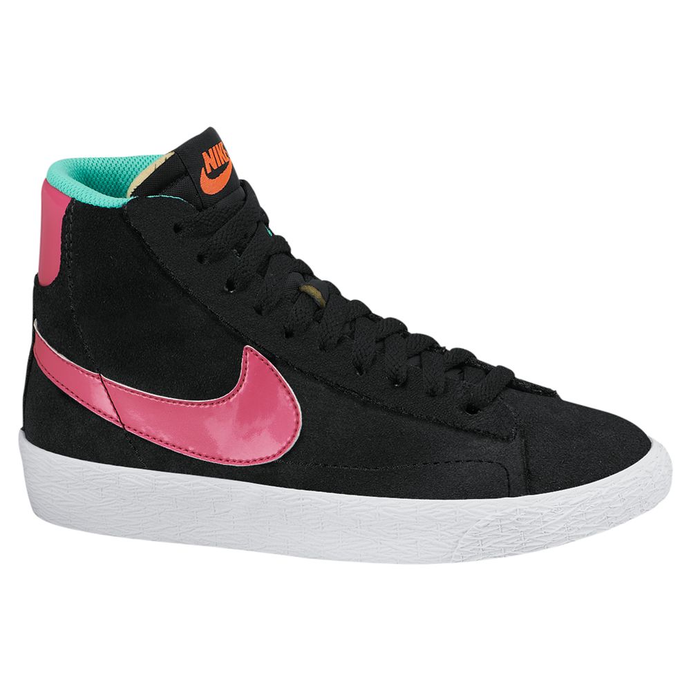 pink and black nike high tops