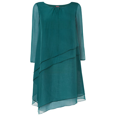 Phase Eight Aveline Layered Silk Tunic Dress, Forest