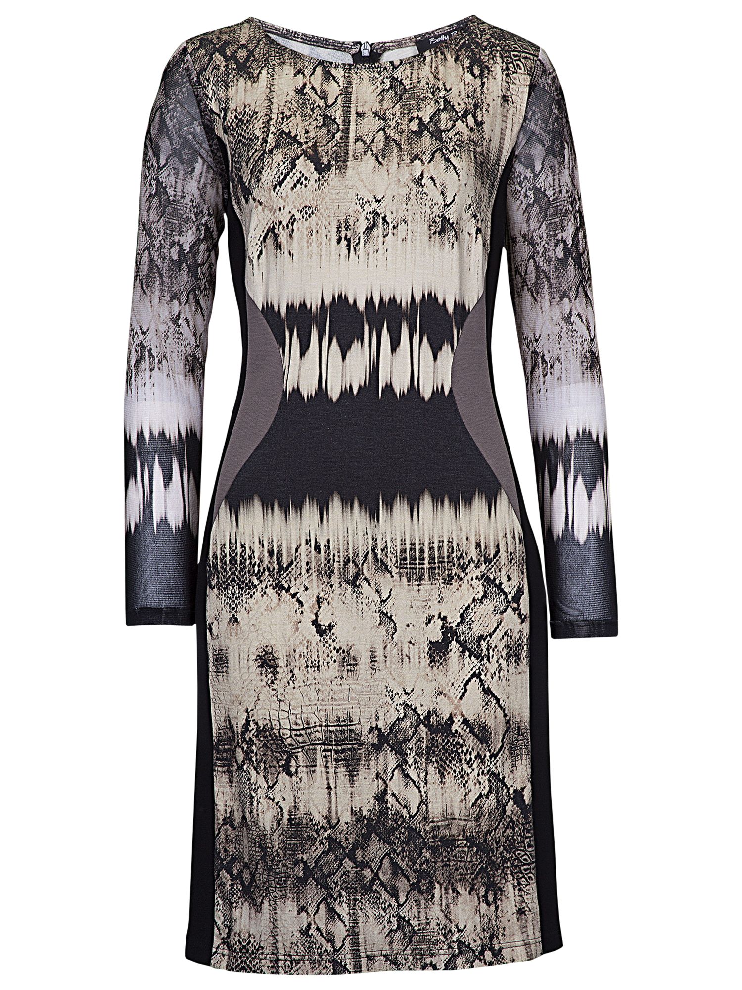 Buy Betty Barclay Snake Print Dress, Black/Taupe Online at johnlewis.com