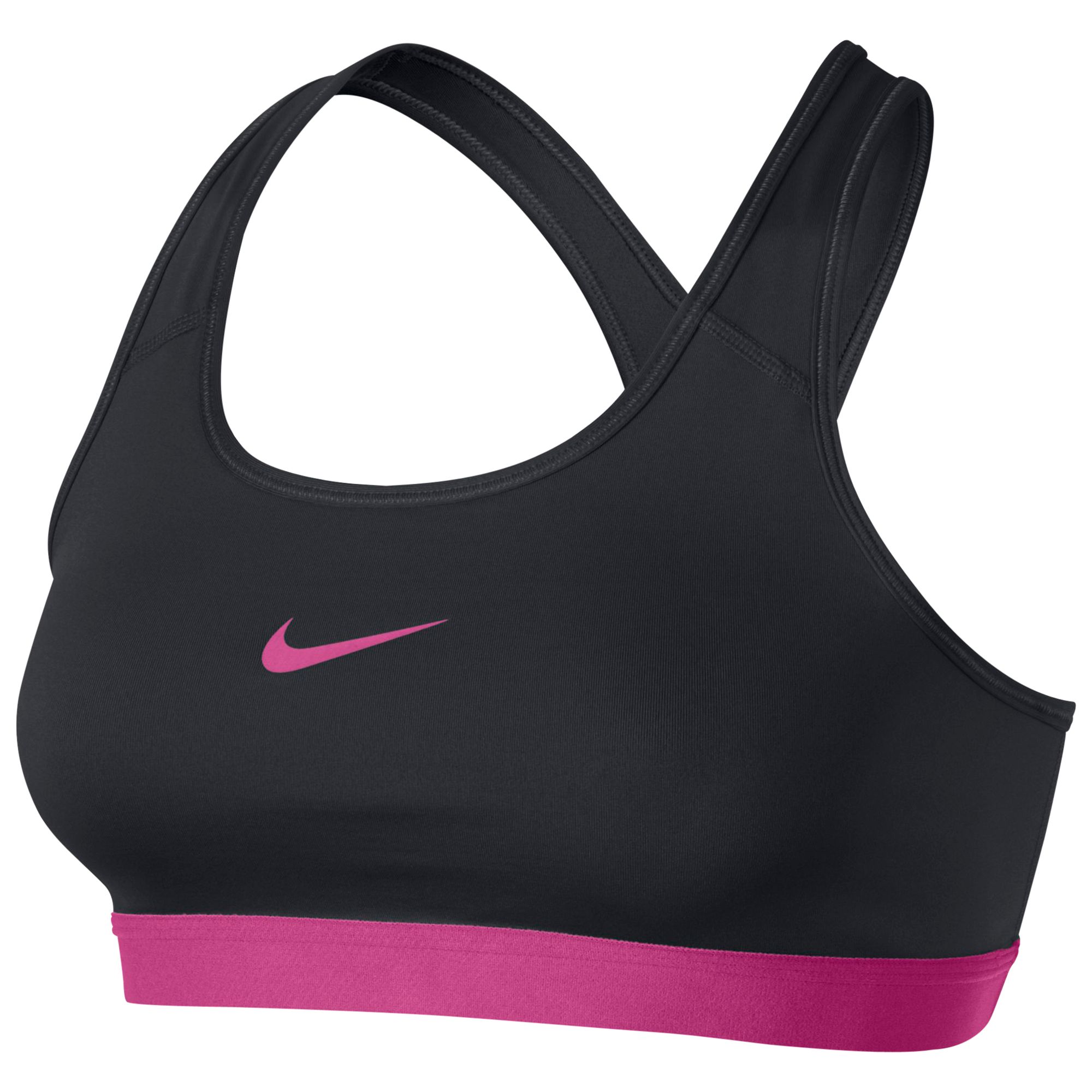 pink and black sports bra