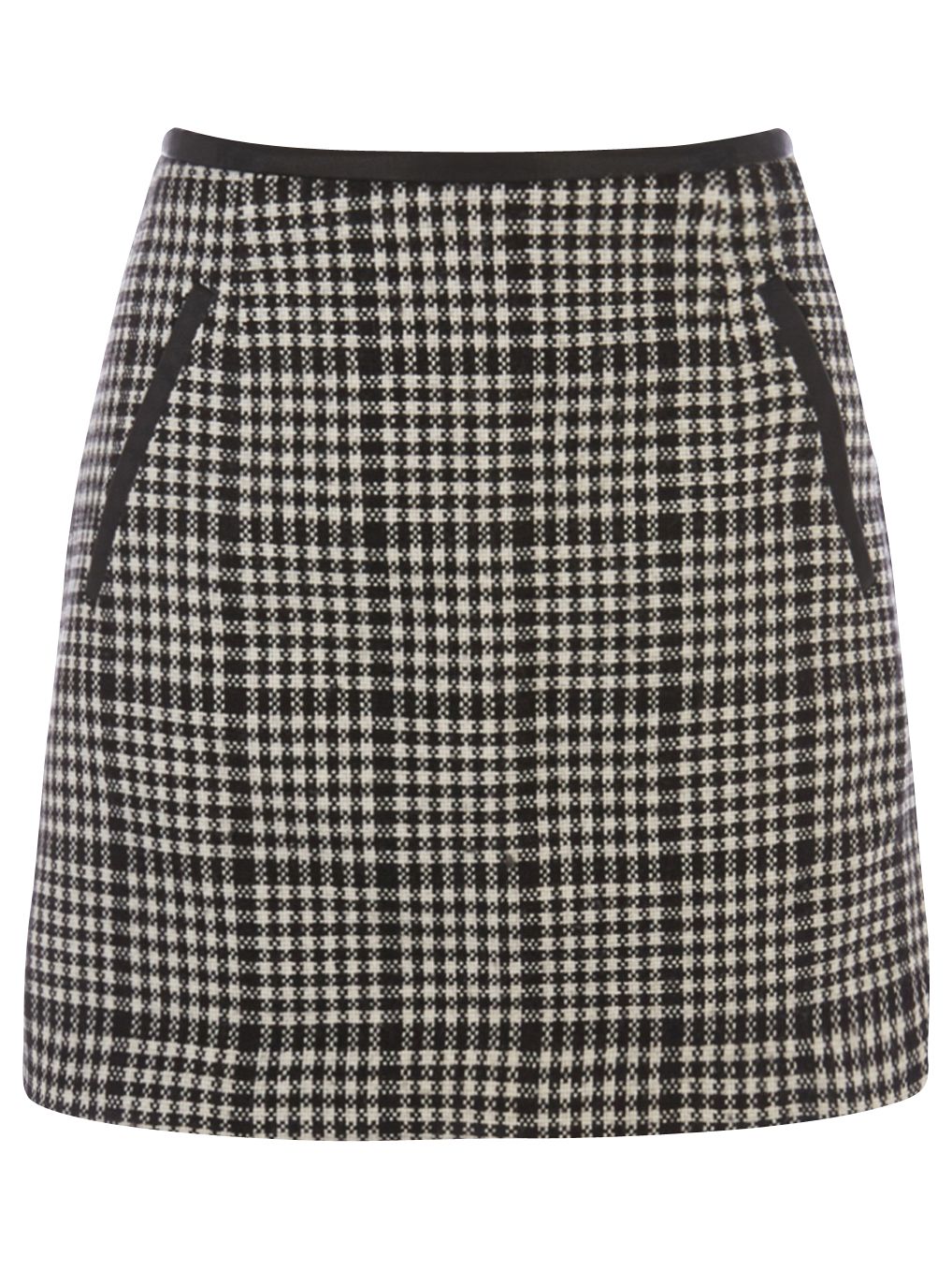 Oasis Mini Checked Marley Skirt, Multi Black at John Lewis & Partners