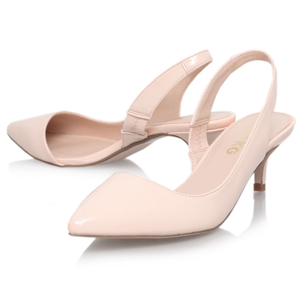 nude kitten heel slingbacks