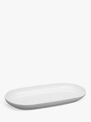John Lewis & Partners Luna Fine China Oval Platter, White