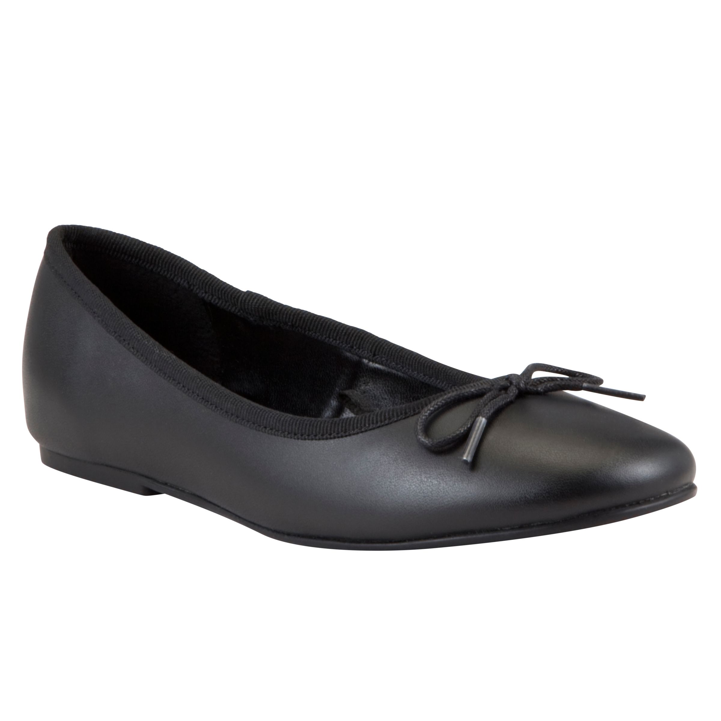 John Lewis & Partners Leather Ballet Shoes, Black
