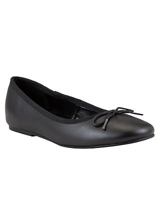 John Lewis & Partners Leather Ballet Shoes, Black