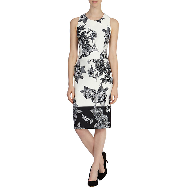 Buy Coast Monochrome Eva Dress, White/Black, 6 Online at johnlewis.com