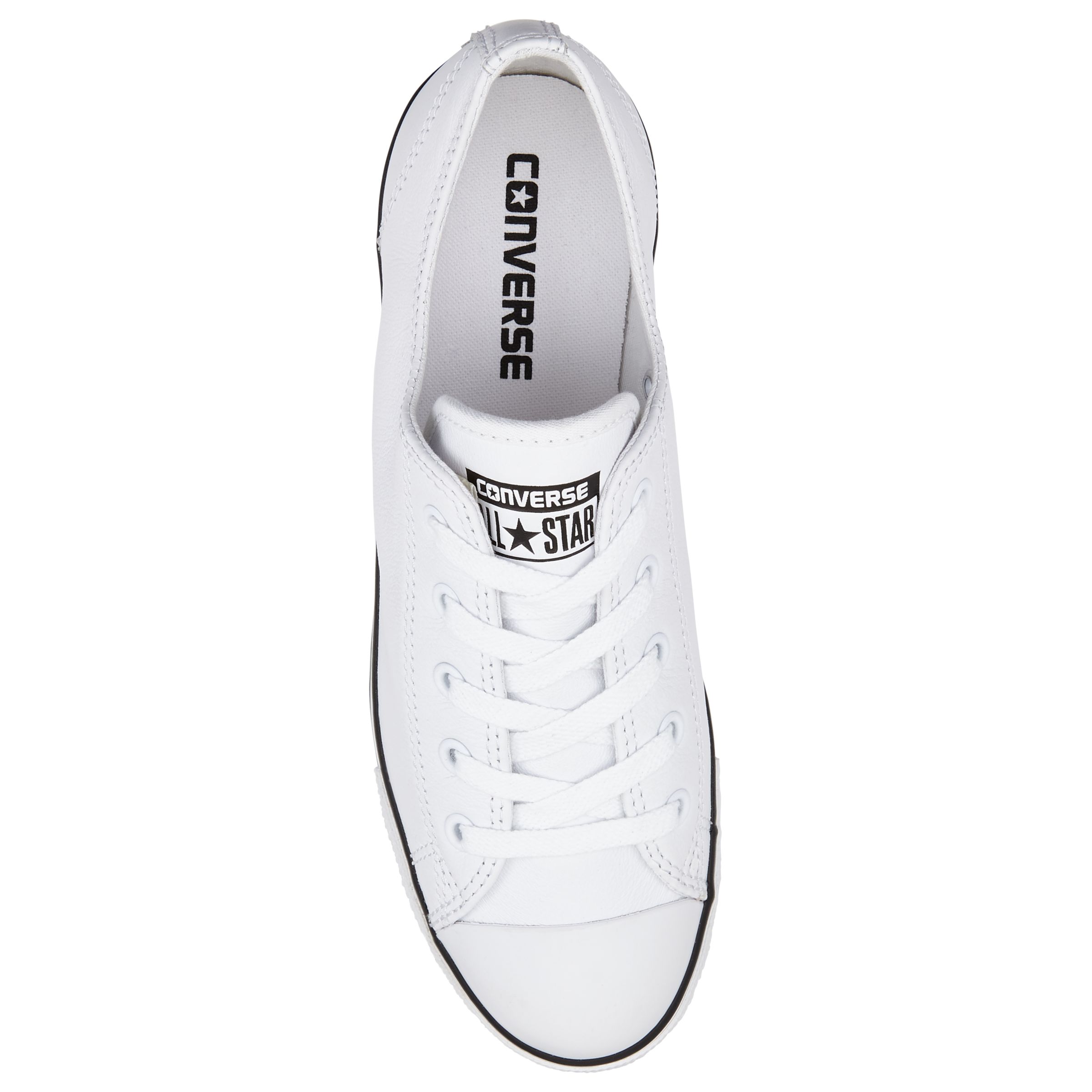 womens converse white all star dainty leather trainers