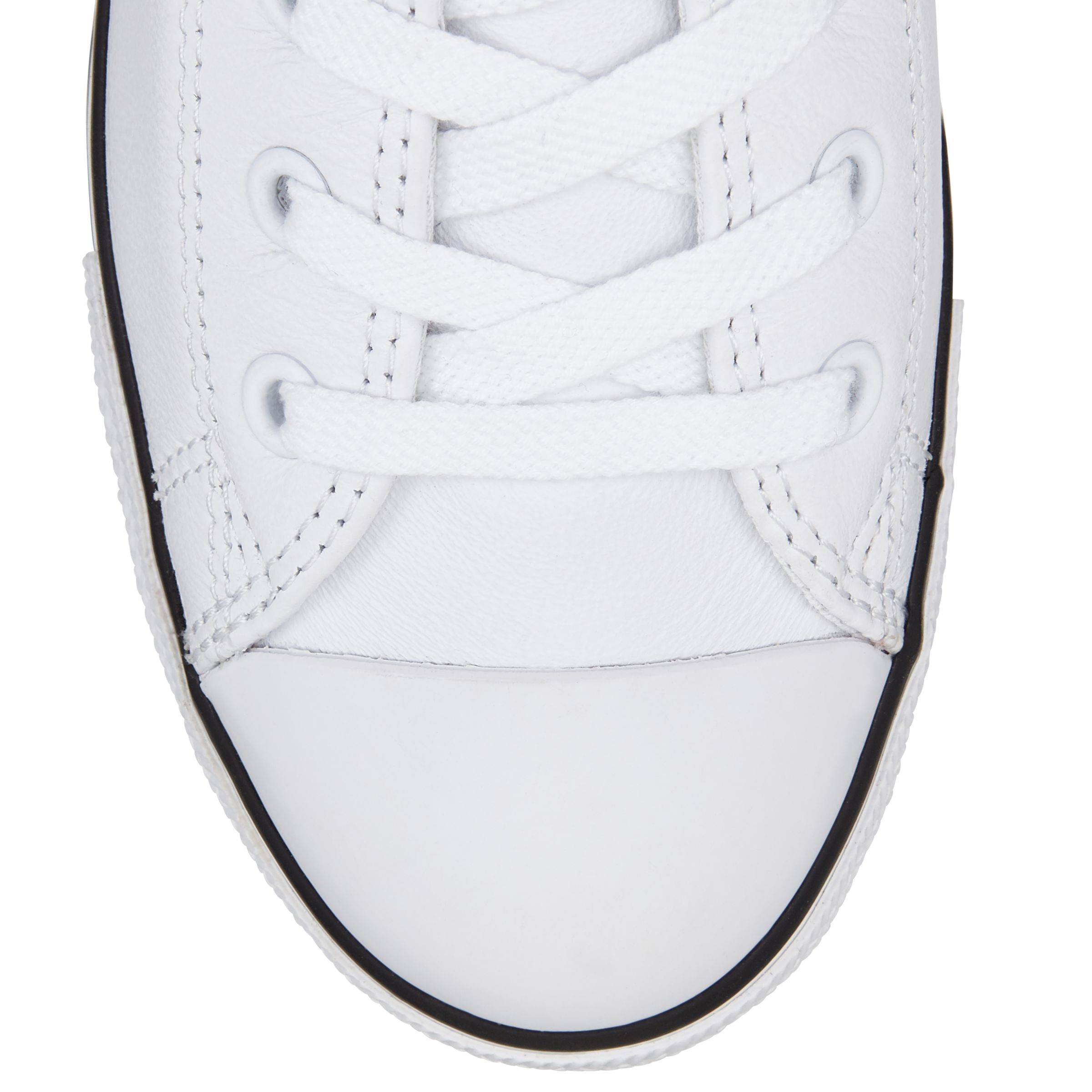 converse white all star dainty leather trainers