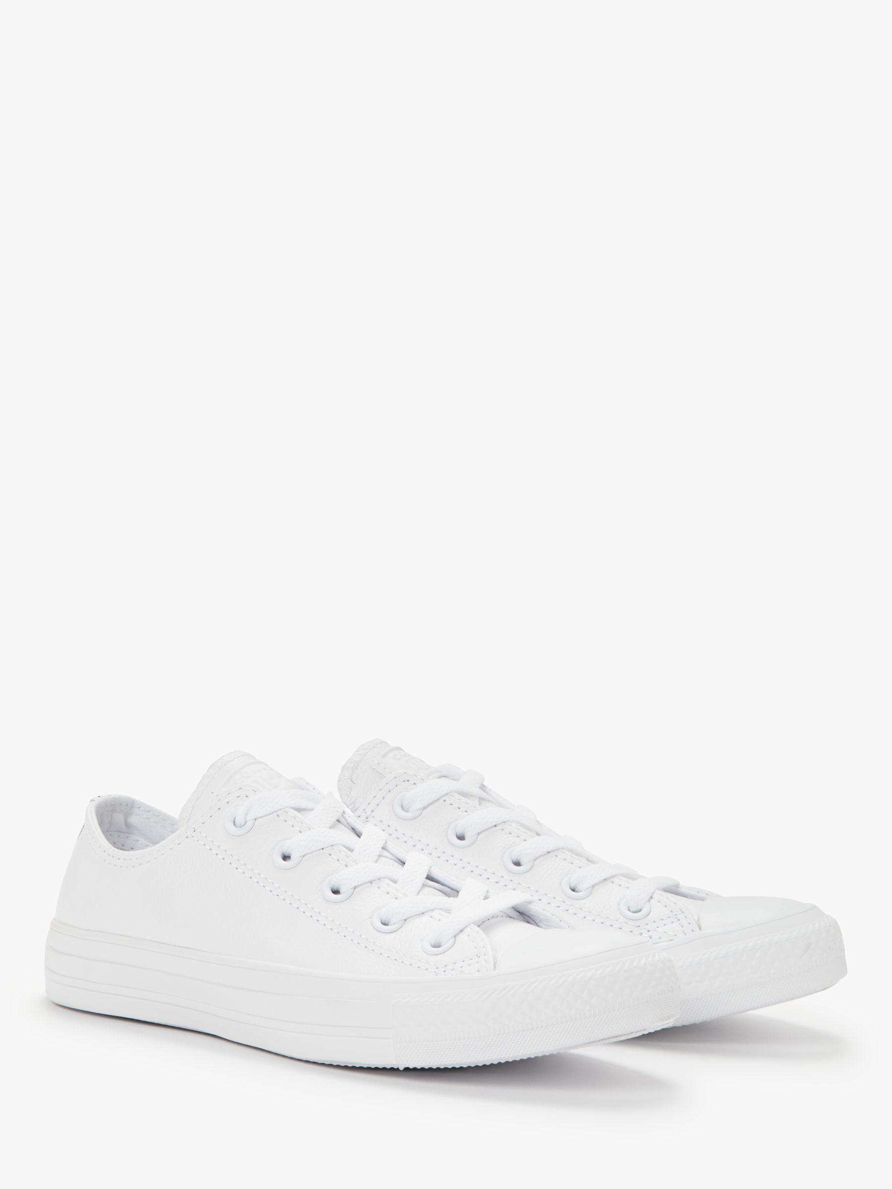 Converse Chuck Taylor All Star Women's Ox Leather Trainers, White at ...