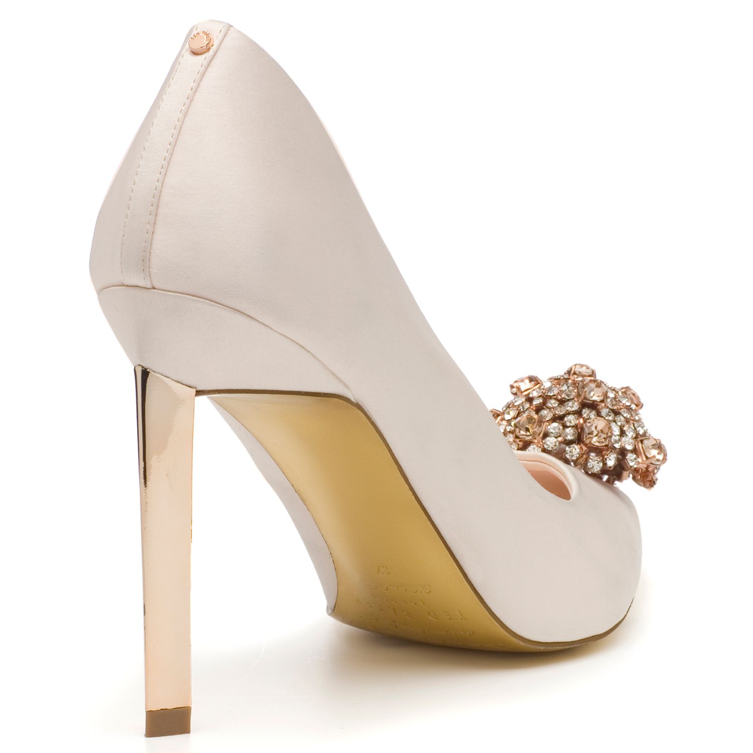 Ted Baker Peetch Court Shoes, Nude Satin