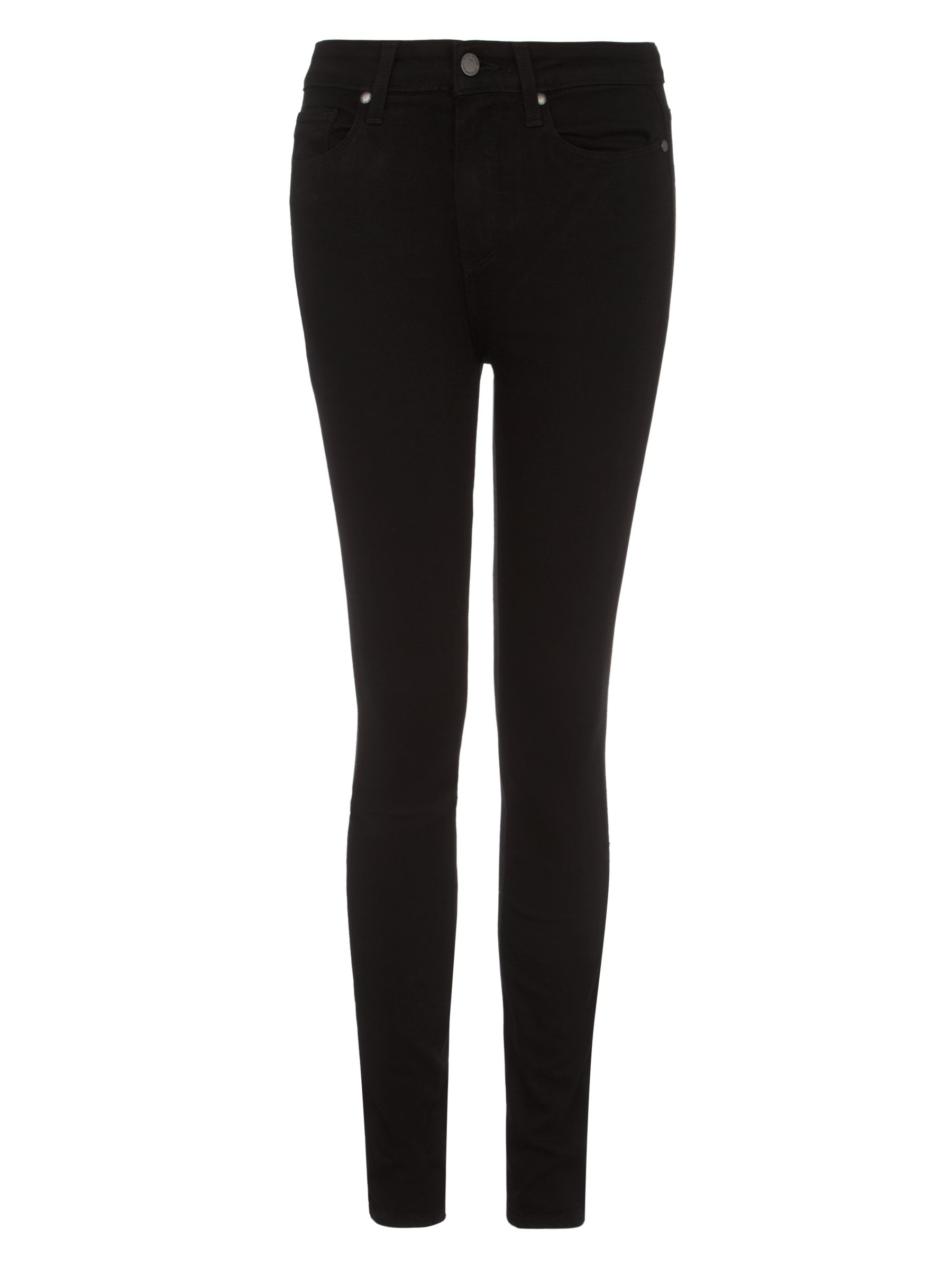 PAIGE Margot High Rise Ultra Skinny Jeans, Black Shadow at John Lewis ...