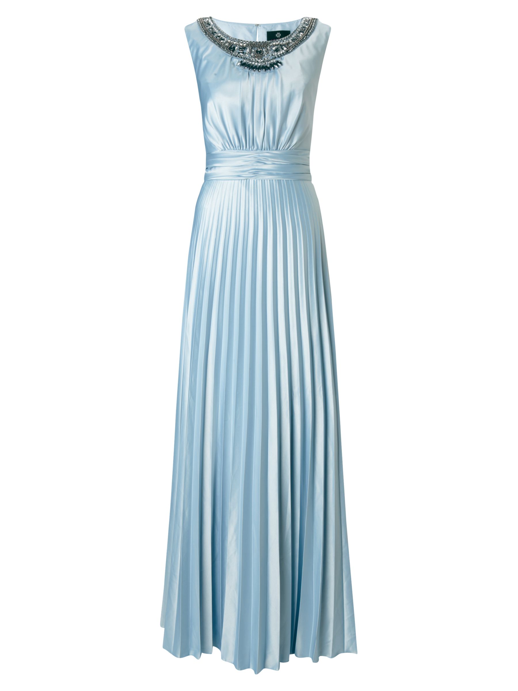 Ariella Pietra Bead Maxi Dress, Silver / Blue