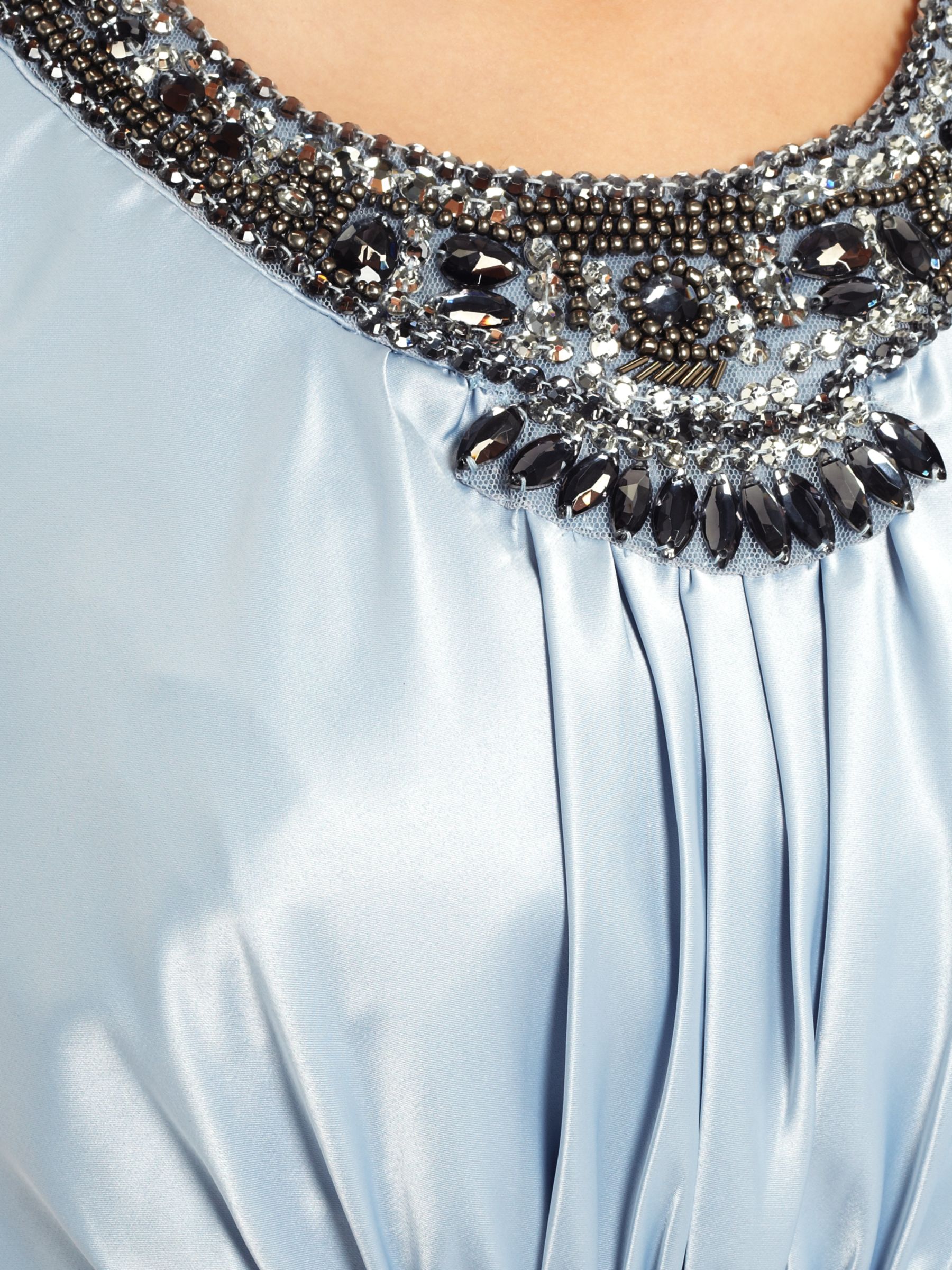 Ariella Pietra Bead Maxi Dress, Silver / Blue at John Lewis & Partners