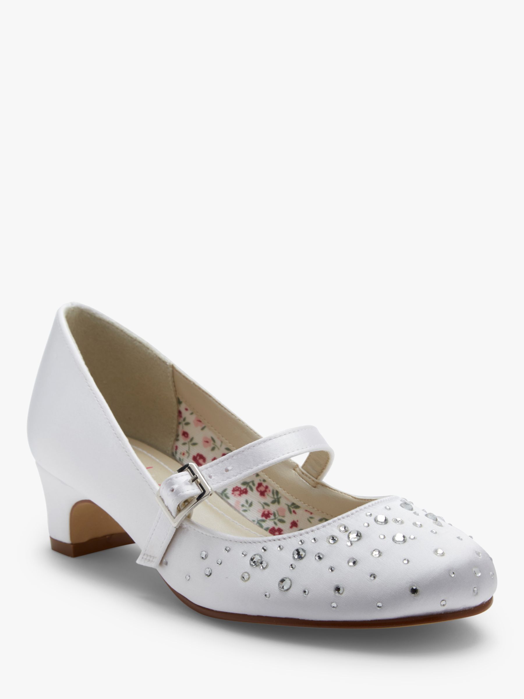 Rainbow Club Cherry Bridesmaid Shoes, White Communion, 10 Jnr