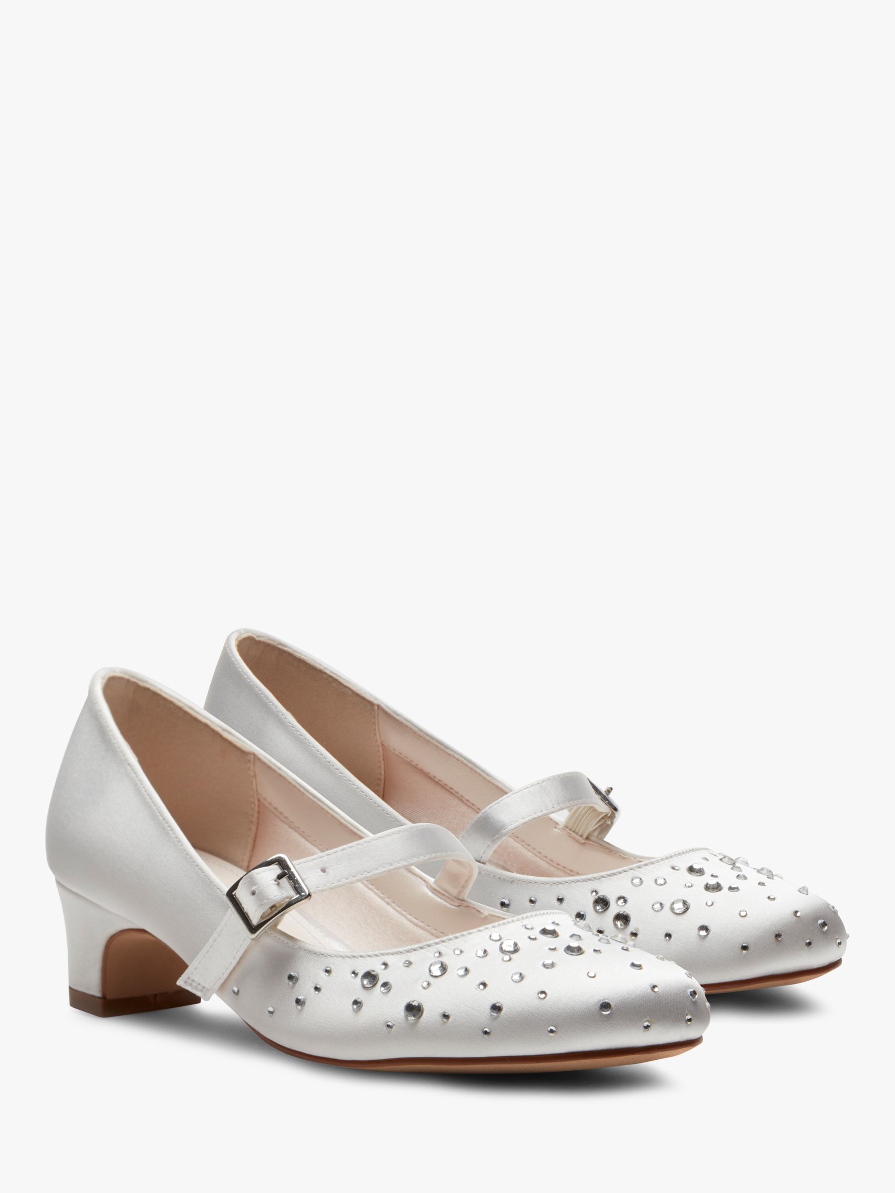Rainbow Club Cherry Bridesmaid Shoes, White Communion, 10 Jnr