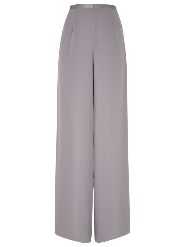 Jacques Vert Wide Leg Chiffon Trousers, Light Brown