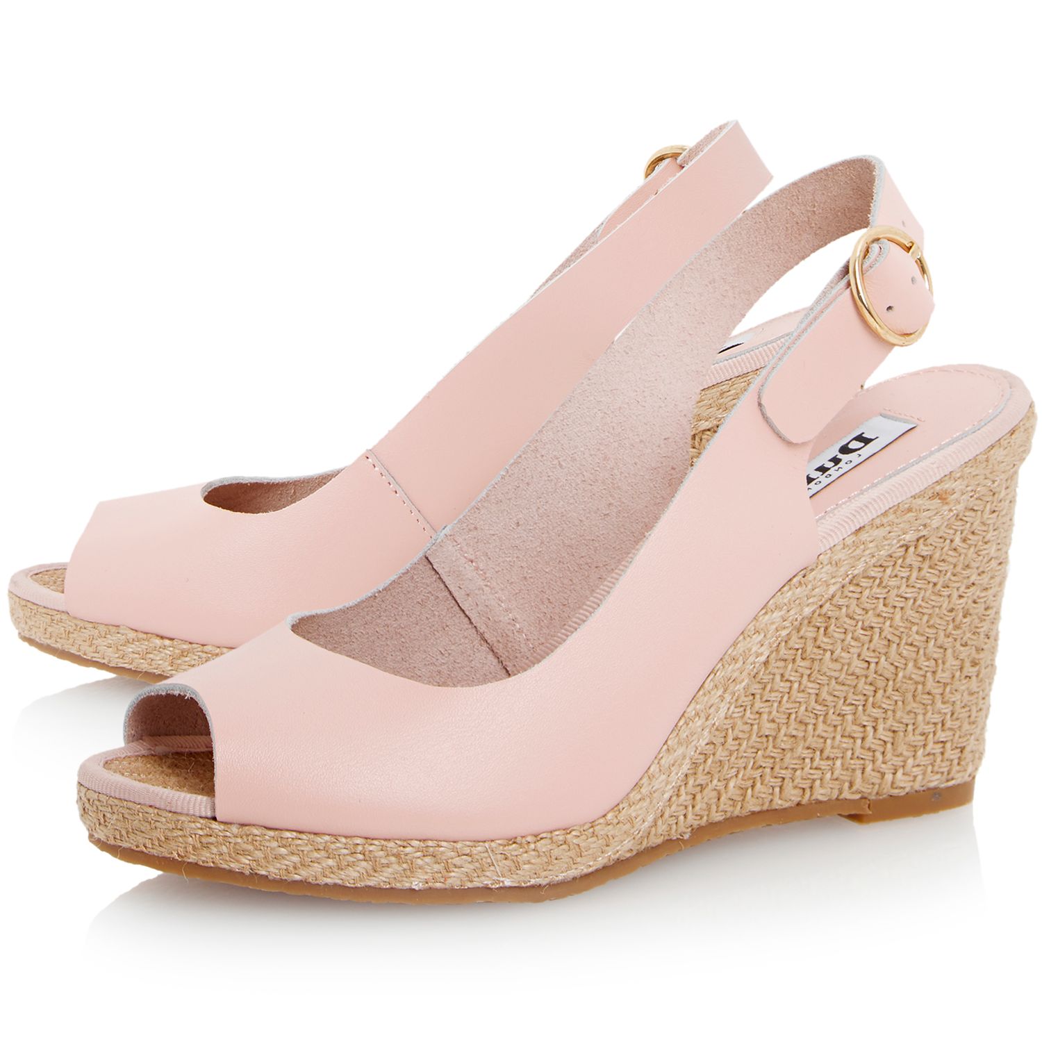 Buy Dune Gleeful Peep Toe Espadrille Slingback Wedge Sandals | John Lewis