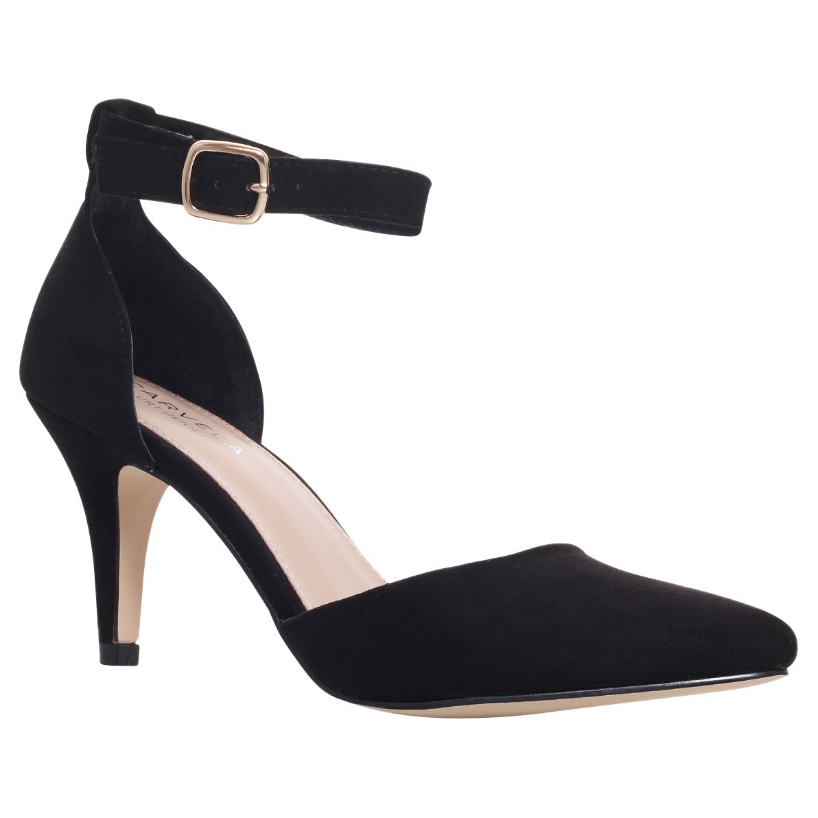 Carvela Kandice Suedette Court Shoes, Black, 5