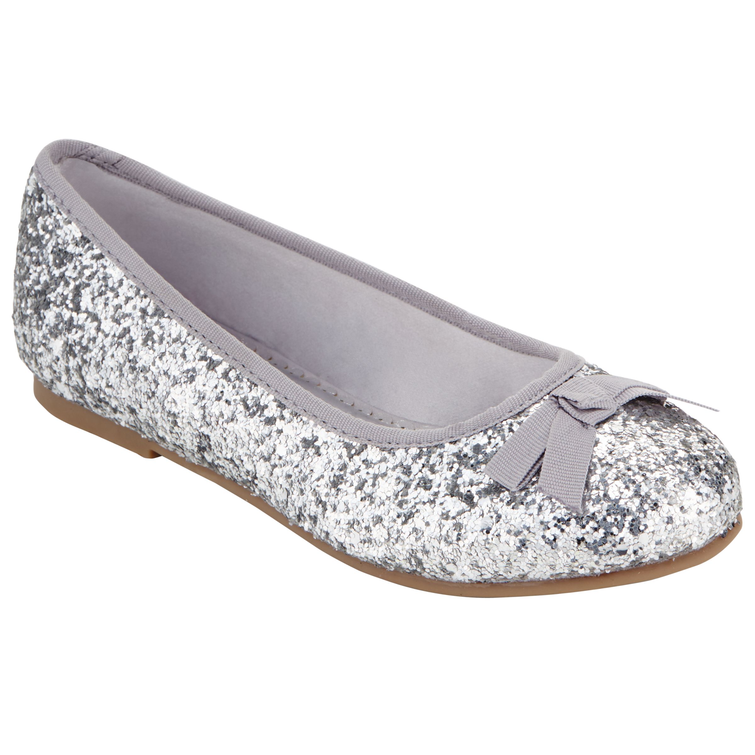 silver glitter ballet pumps