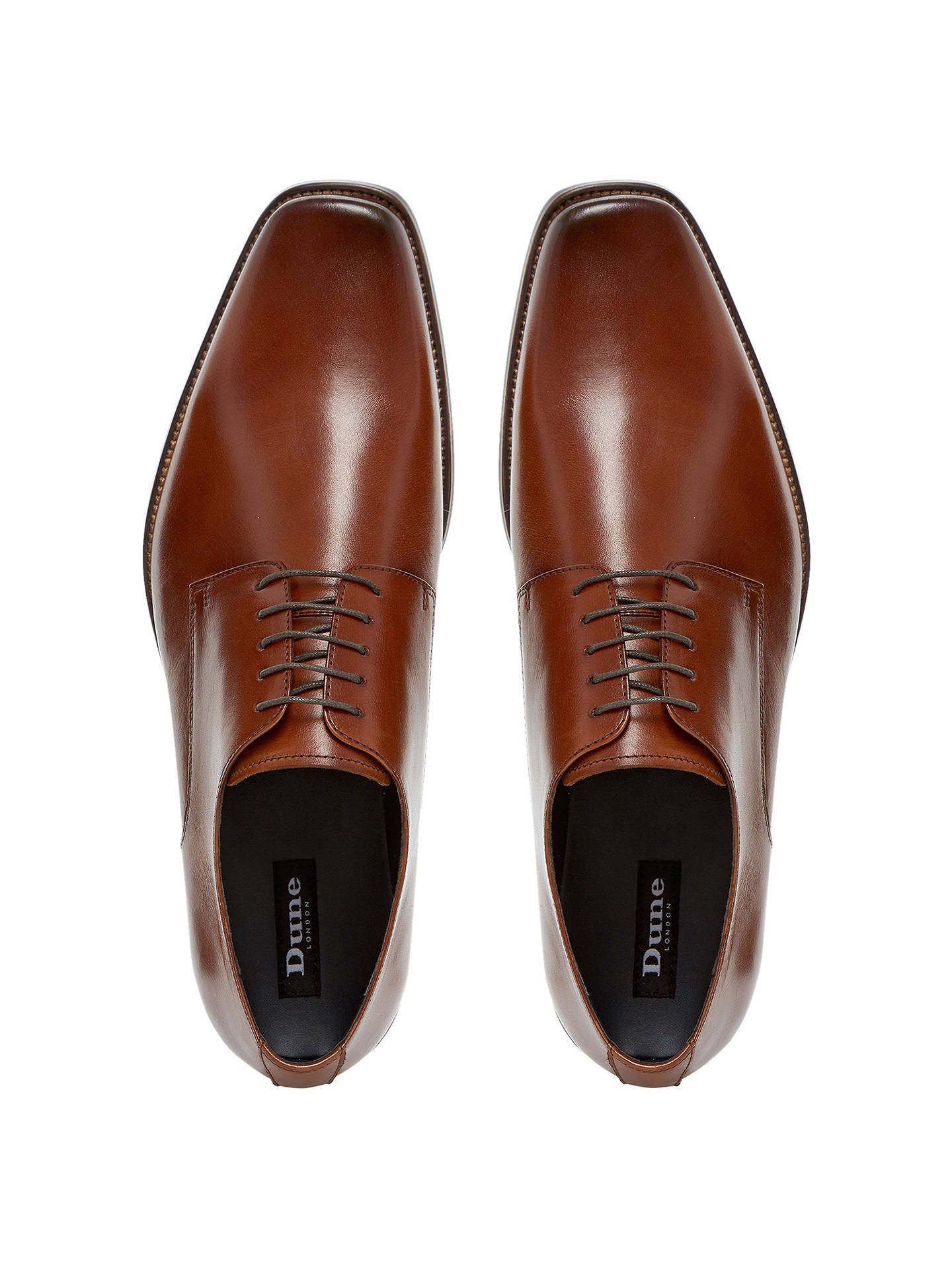Dune Alphabet Square Toe Leather Derby Shoes at John Lewis & Partners