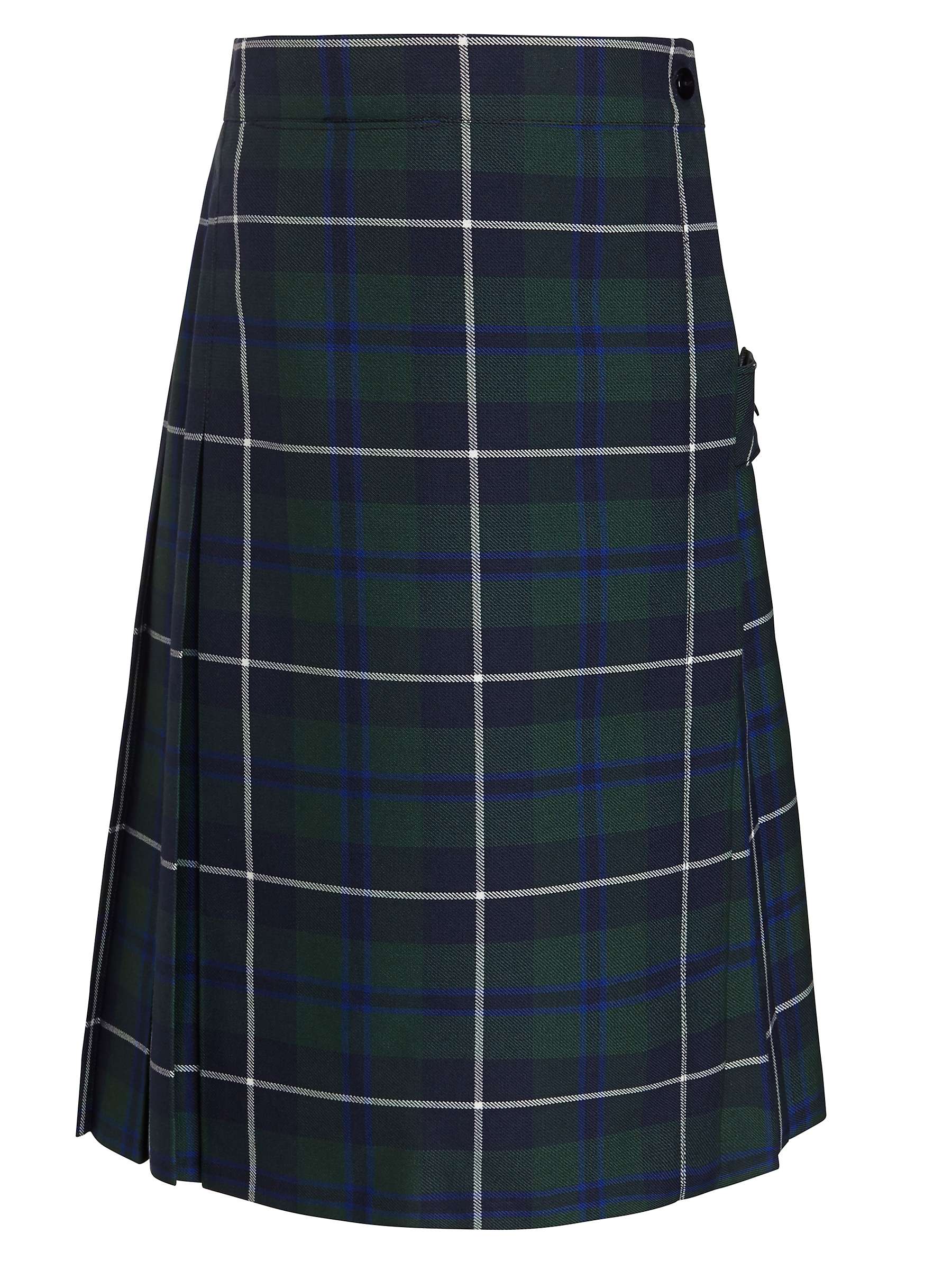 Buy Meoncross School Girls' Tartan Kilt, Green Online at johnlewis.com