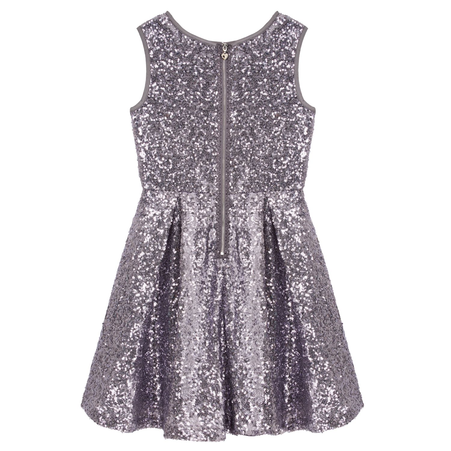 silver sequin skater dress