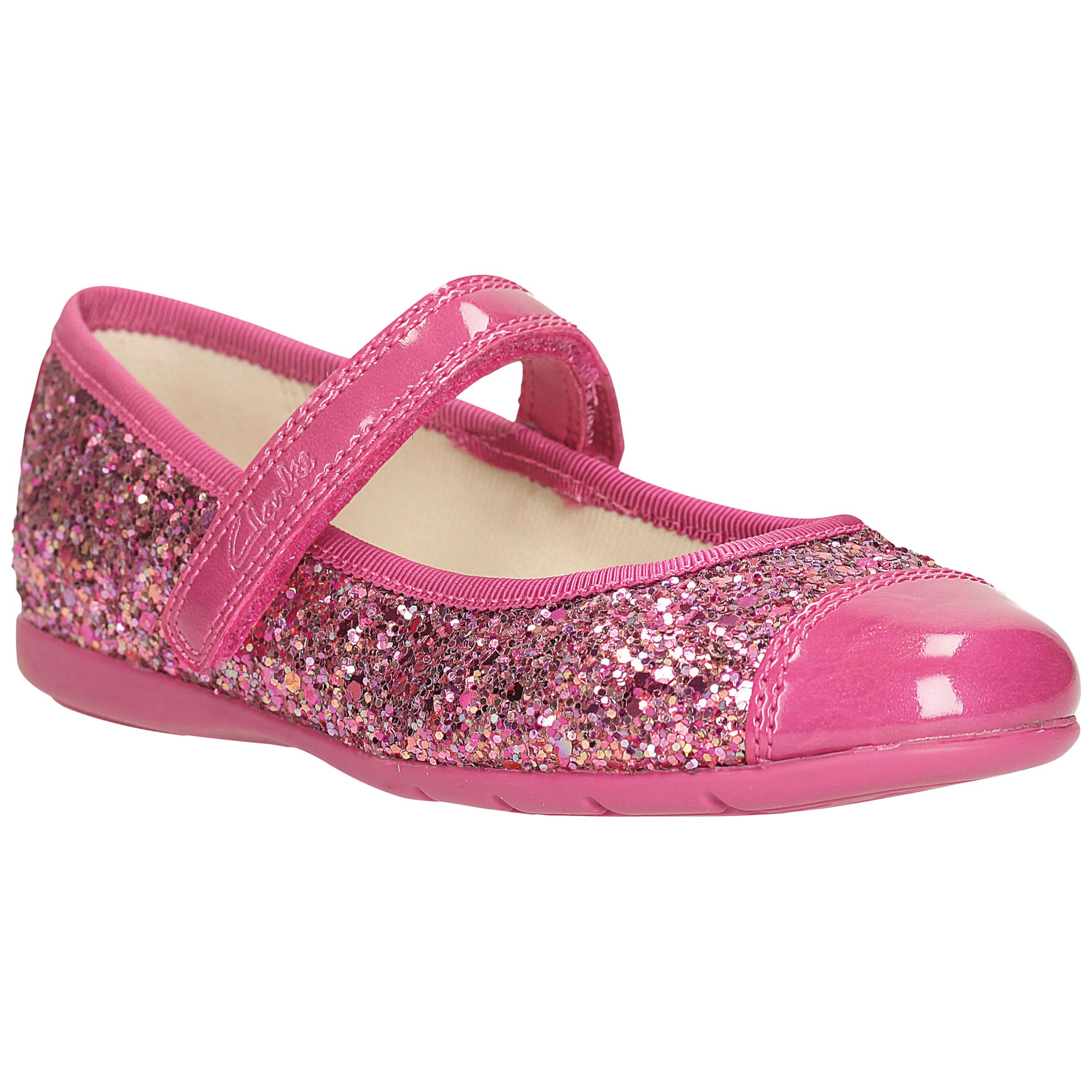 clarks pink glitter shoes