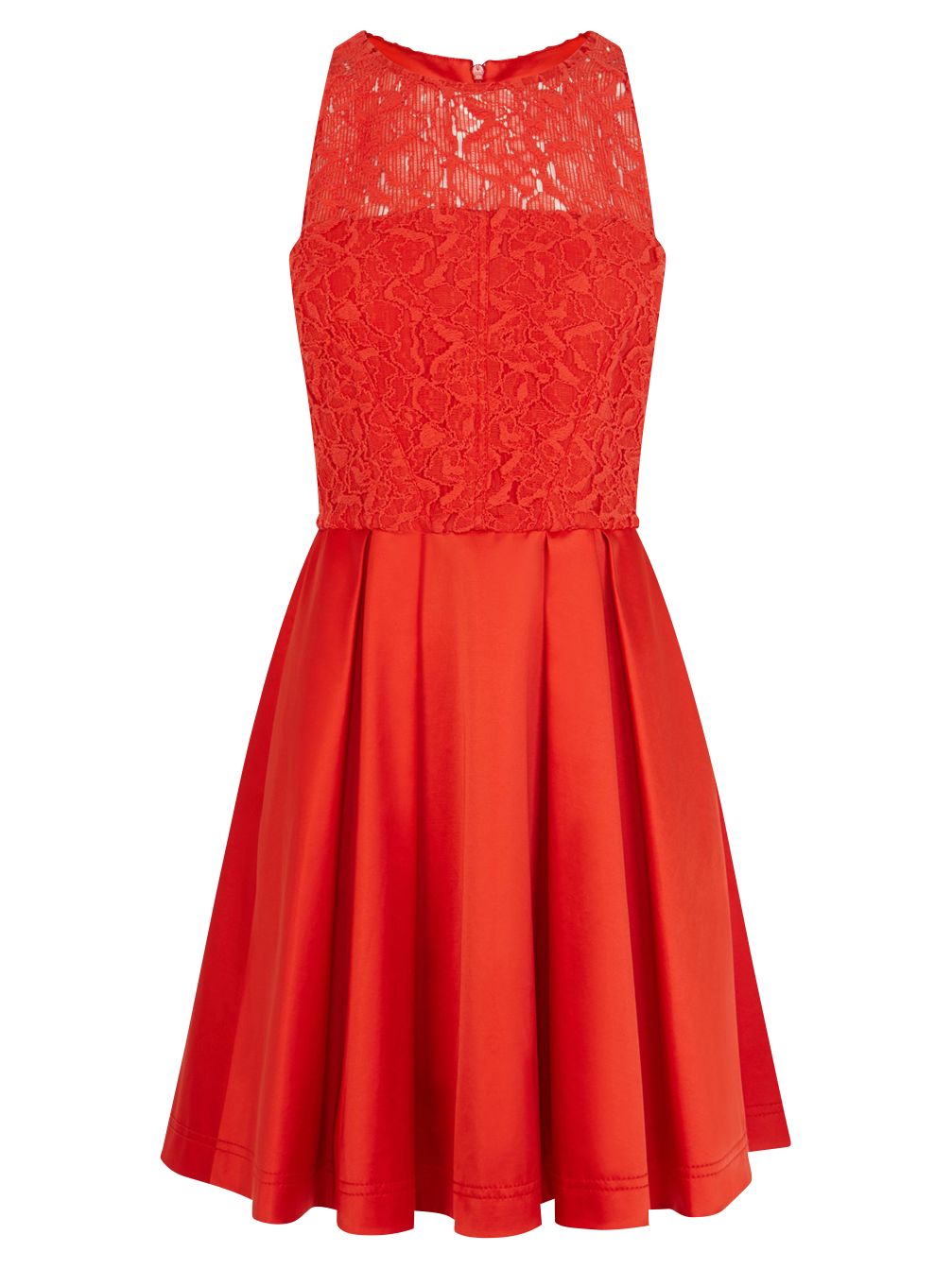 Karen Millen Lace Prom Dress, Red at John Lewis
