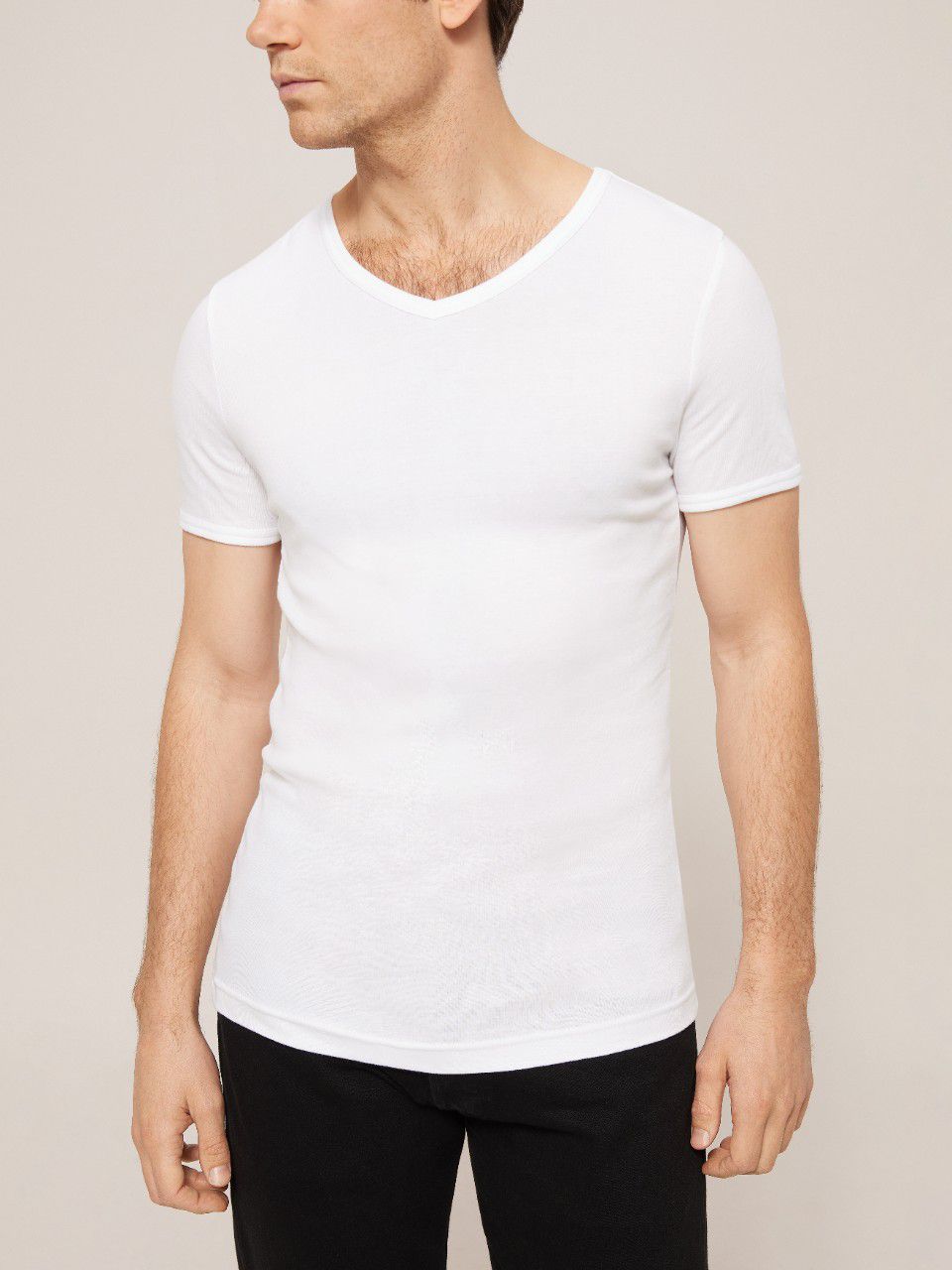 John Lewis Organic Cotton T-Shirt Vest, Pack of 2, White at John Lewis ...