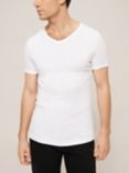 John Lewis Organic Cotton T-Shirt Vest, Pack of 2, White